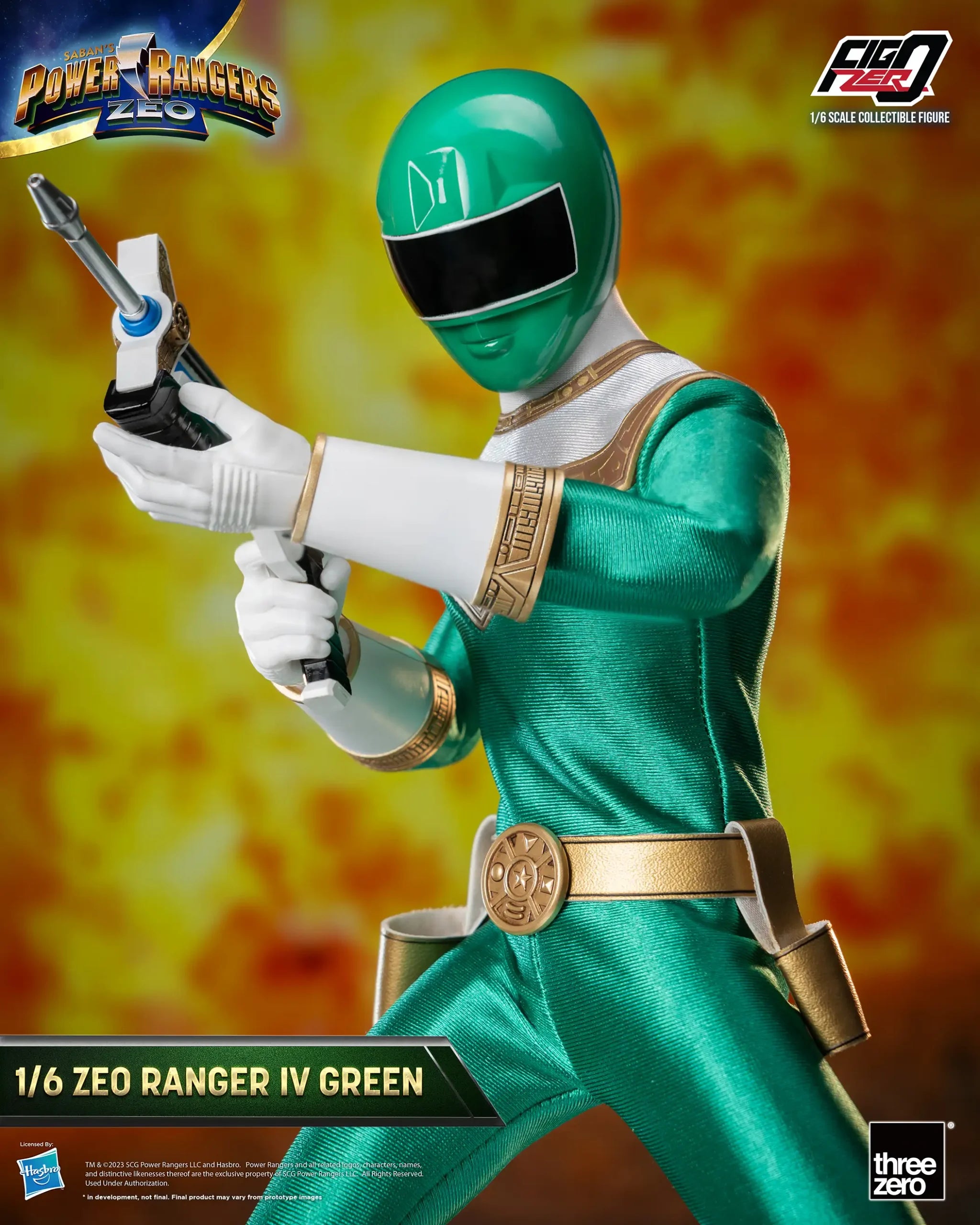 PRE-ORDER threezero - FigZero - Power Rangers Zeo - Zeo Ranger IV Green 1/6