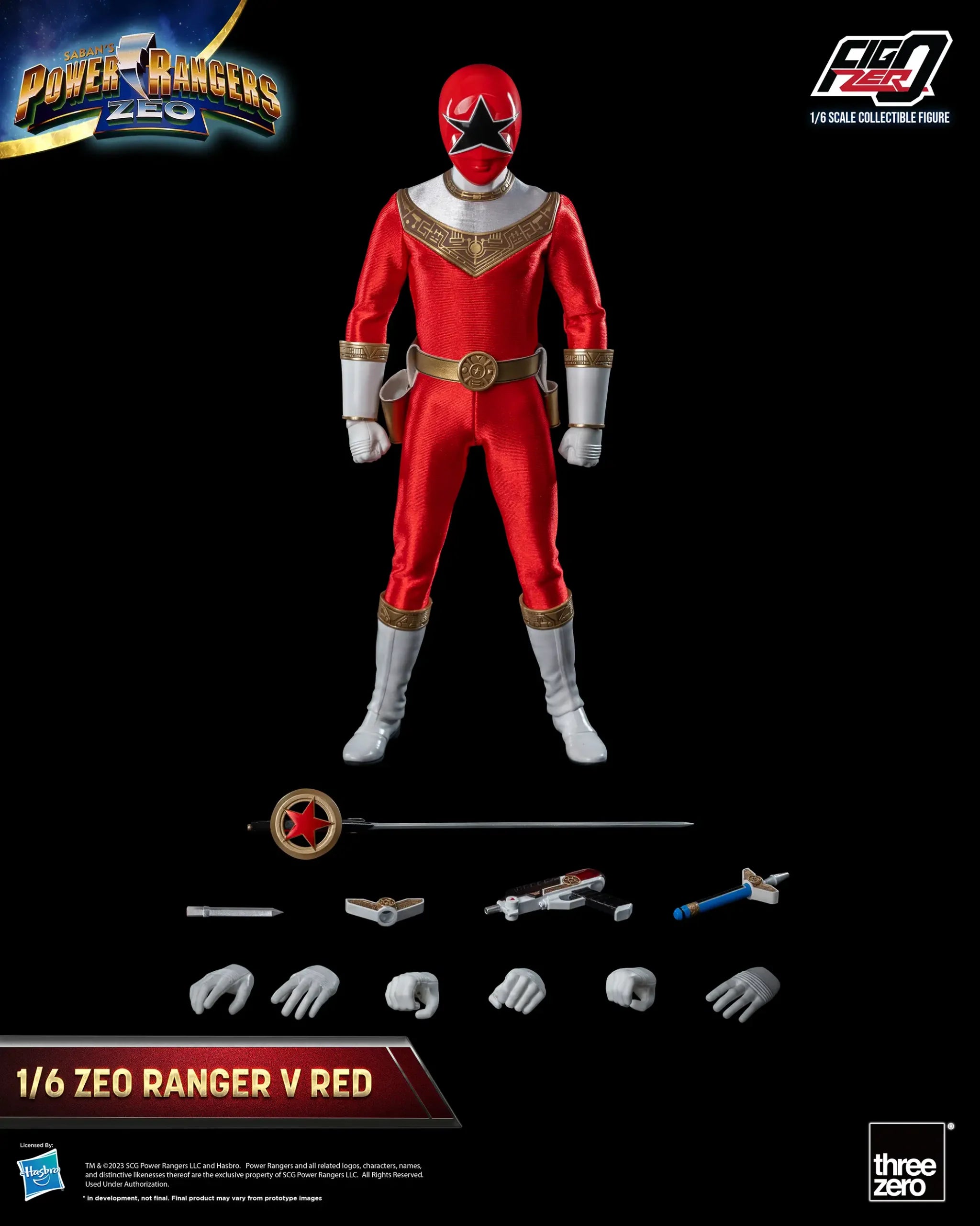 PRE-ORDER threezero - FigZero - Power Rangers Zeo - Zeo Ranger V Red 1/6