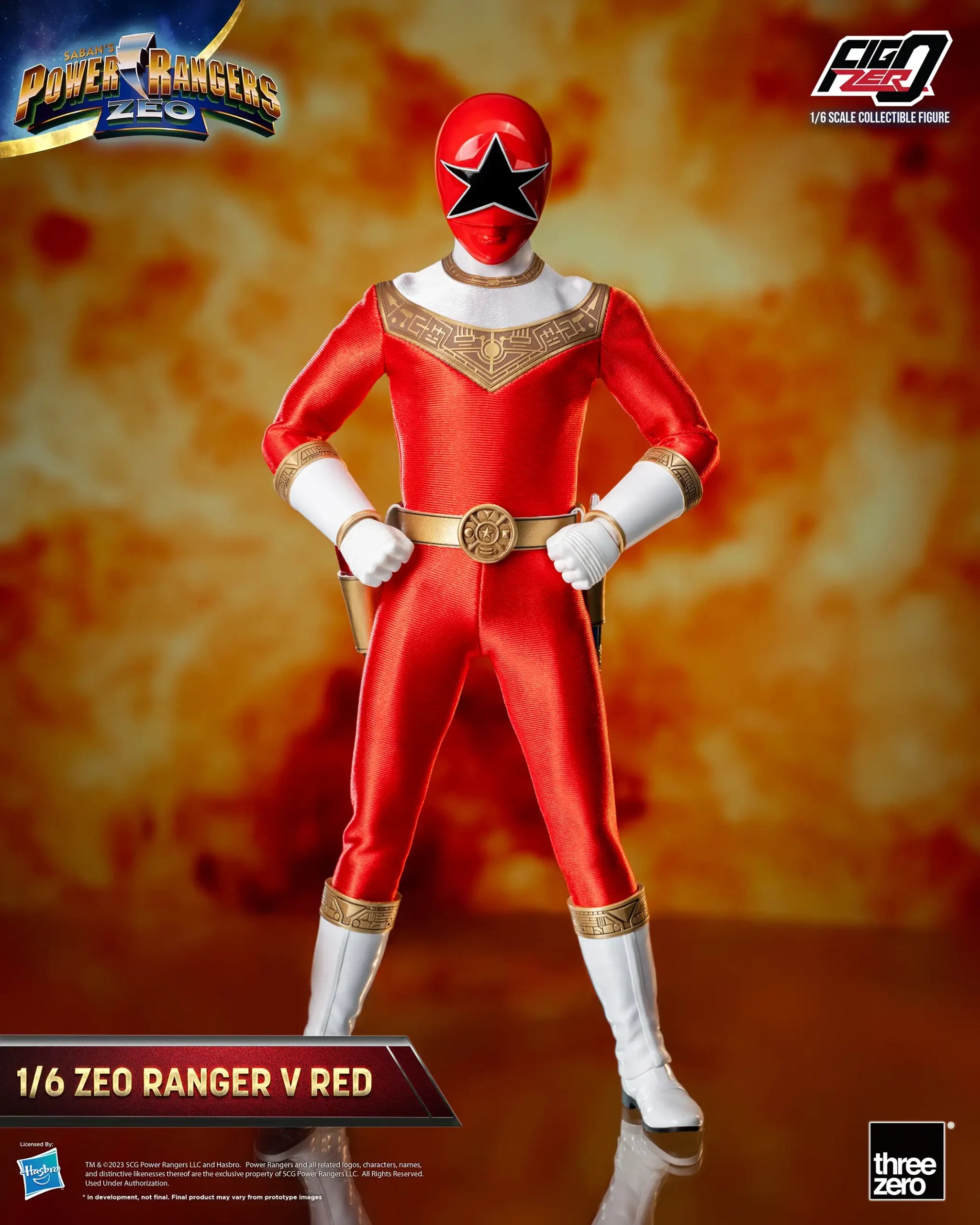 PRE-ORDER threezero - FigZero - Power Rangers Zeo - Zeo Ranger V Red 1/6