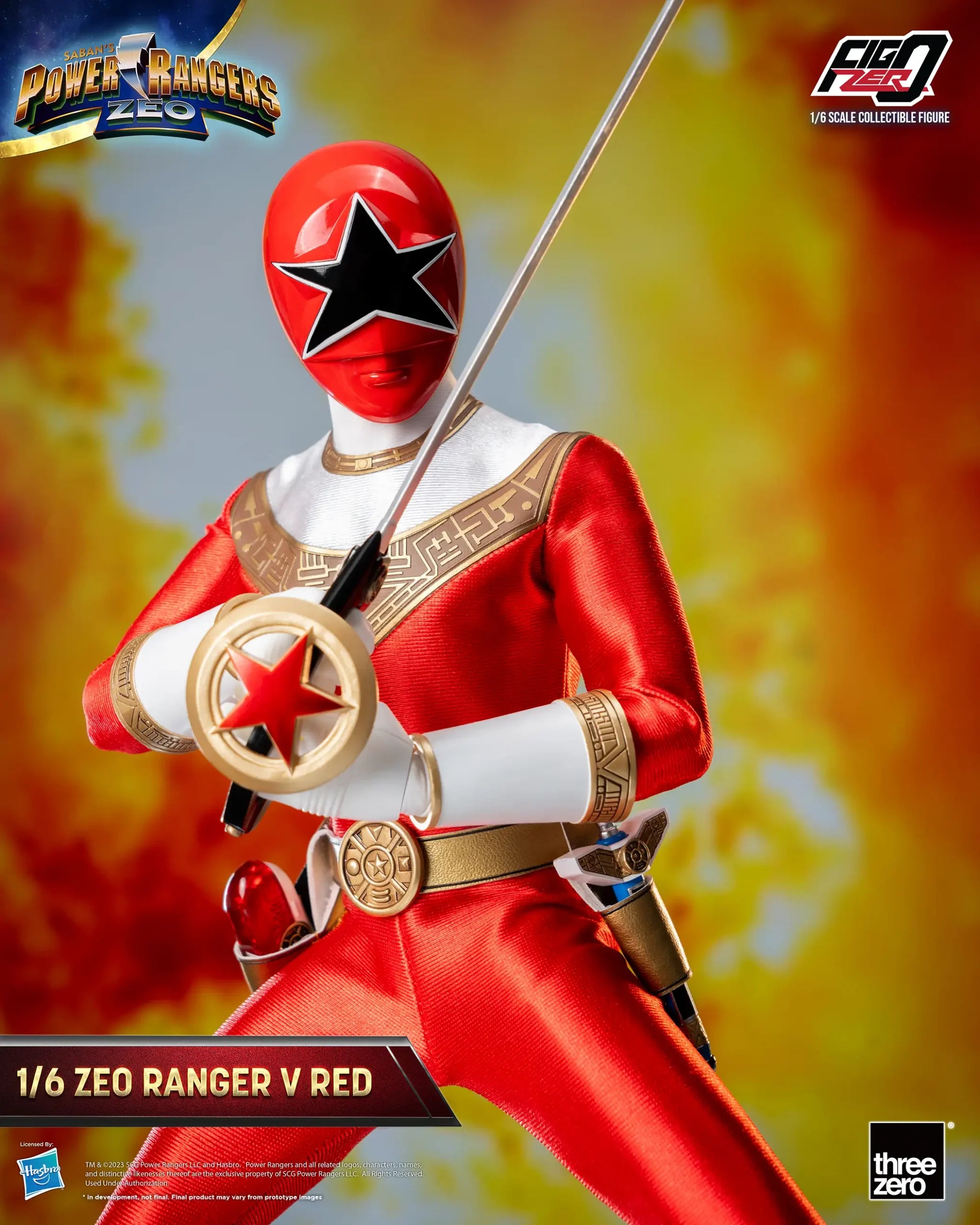 PRE-ORDER threezero - FigZero - Power Rangers Zeo - Zeo Ranger V Red 1/6