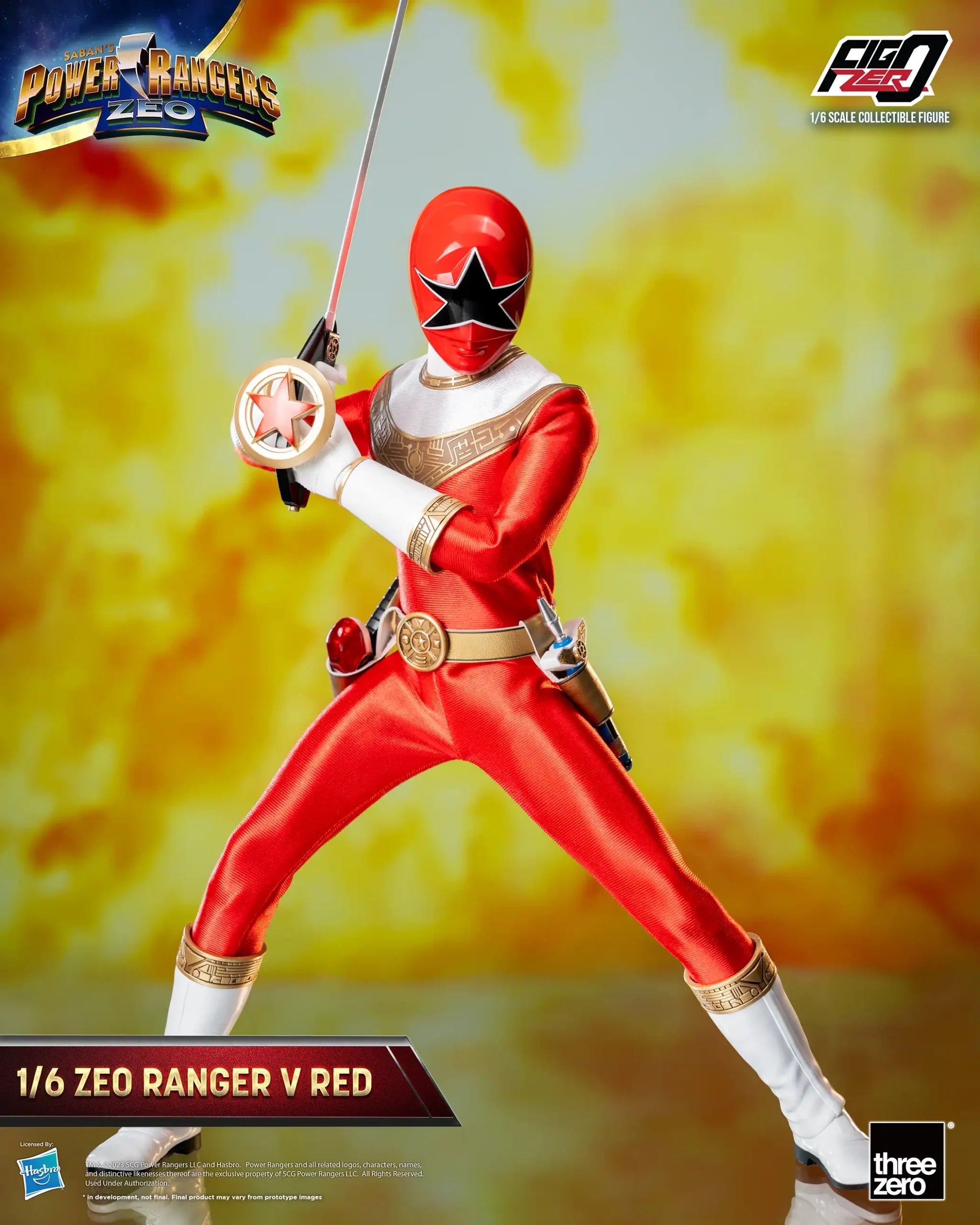 PRE-ORDER threezero - FigZero - Power Rangers Zeo - Zeo Ranger V Red 1/6