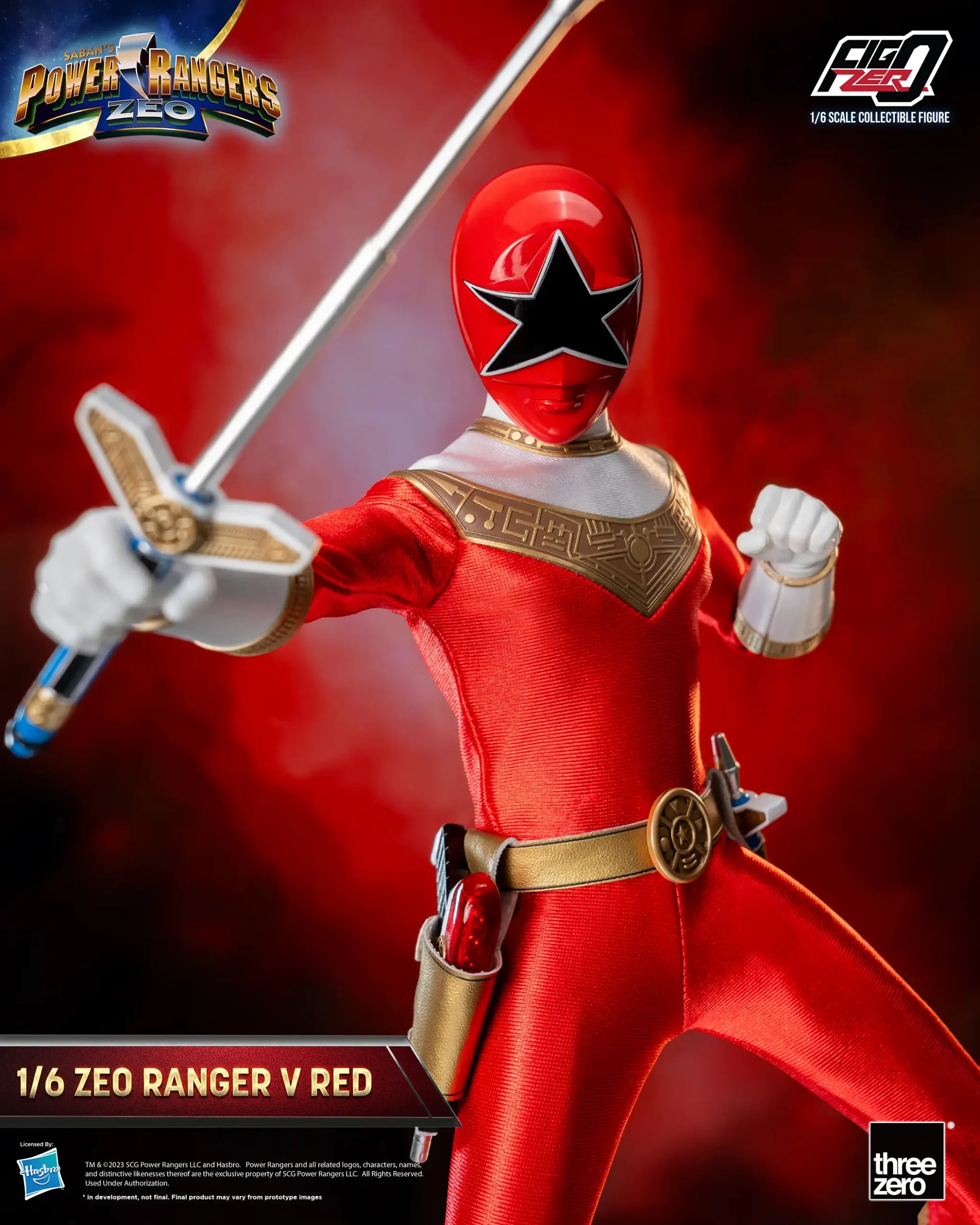 PRE-ORDER threezero - FigZero - Power Rangers Zeo - Zeo Ranger V Red 1/6