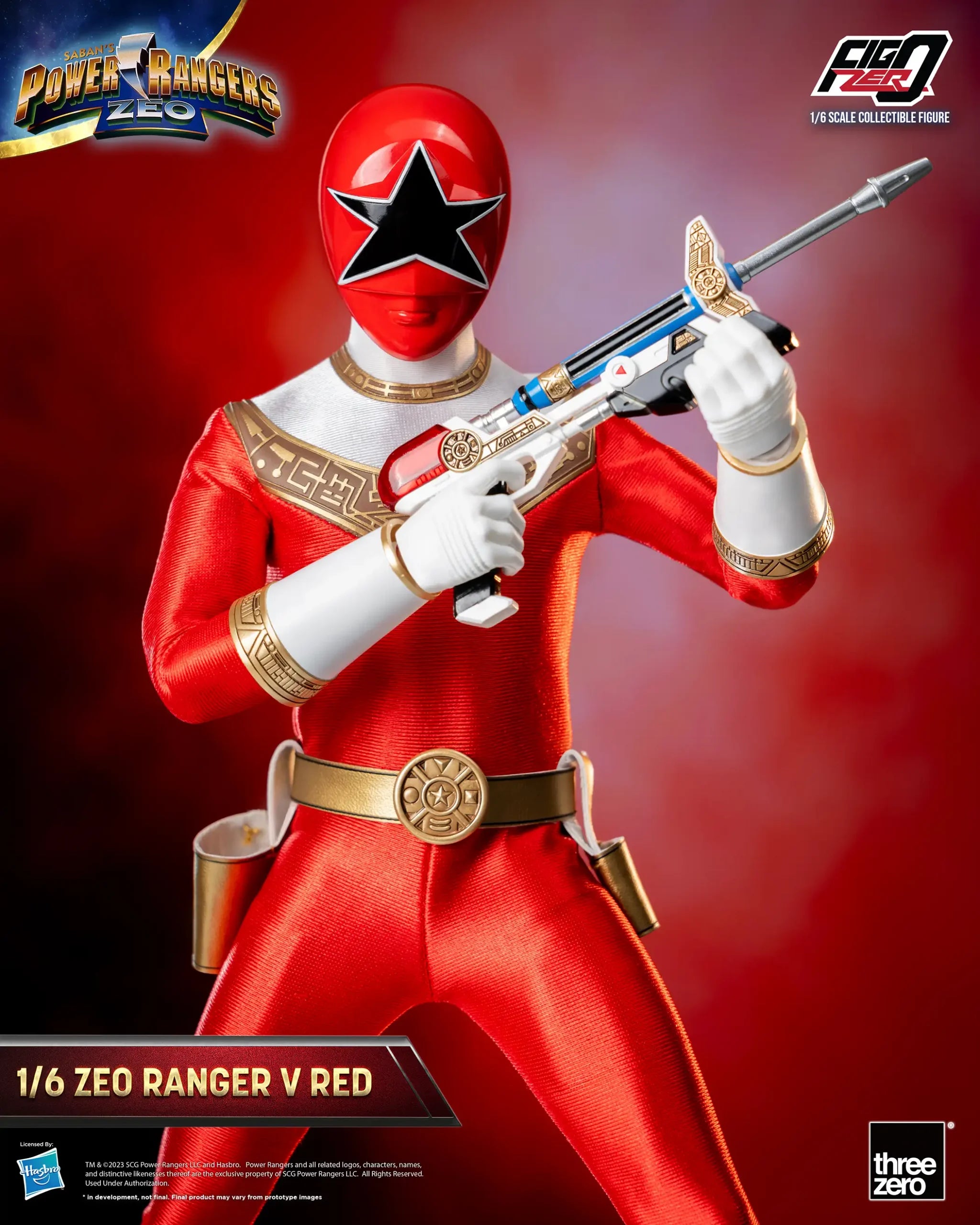 PRE-ORDER threezero - FigZero - Power Rangers Zeo - Zeo Ranger V Red 1/6