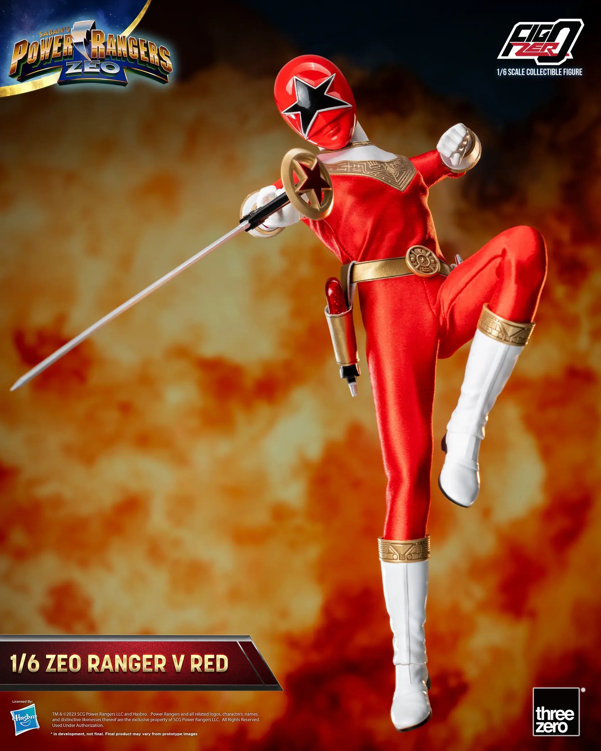 PRE-ORDER threezero - FigZero - Power Rangers Zeo - Zeo Ranger V Red 1/6