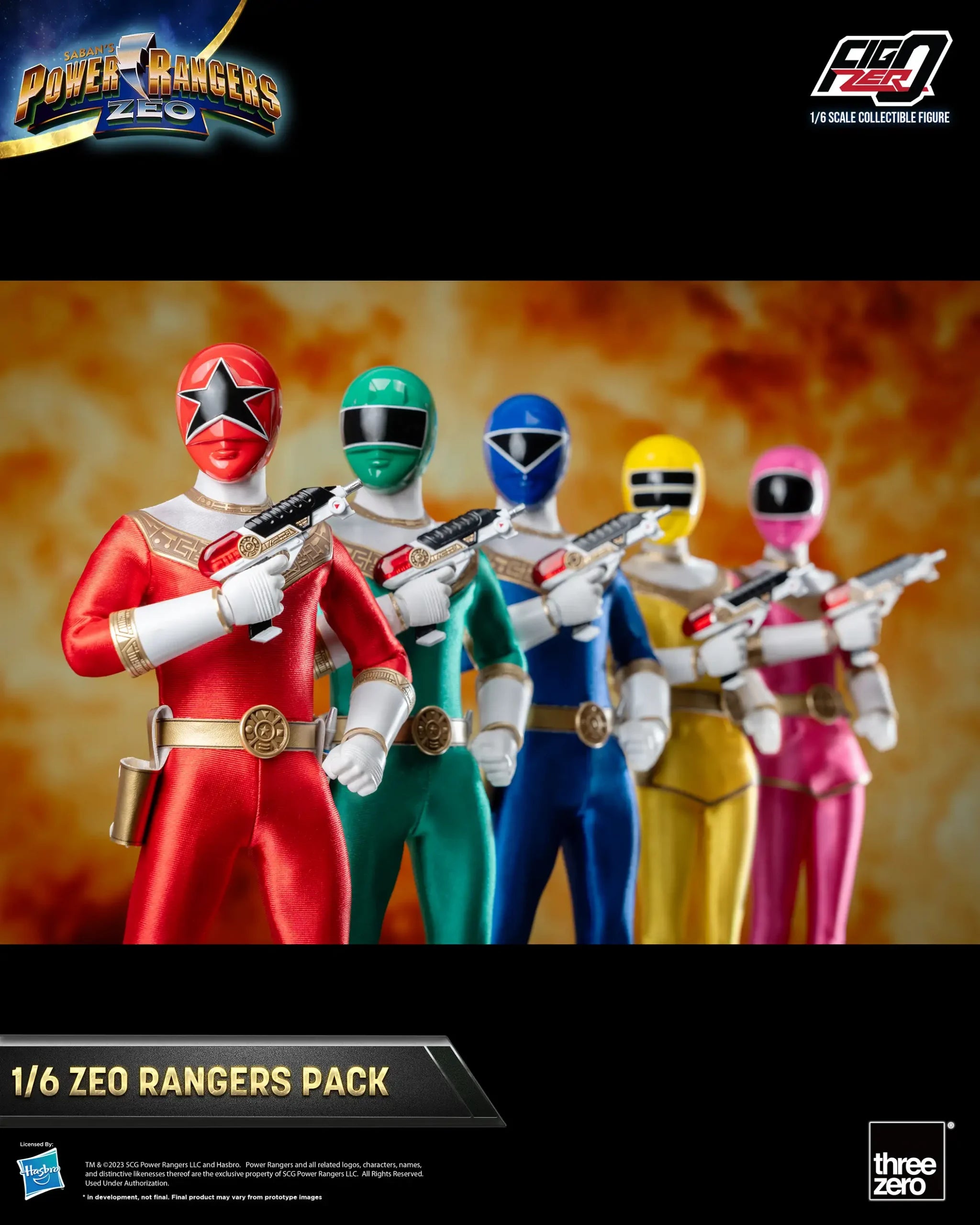 PRE-ORDER threezero - FigZero - Power Rangers Zeo - Zeo Rangers Pack 1/6