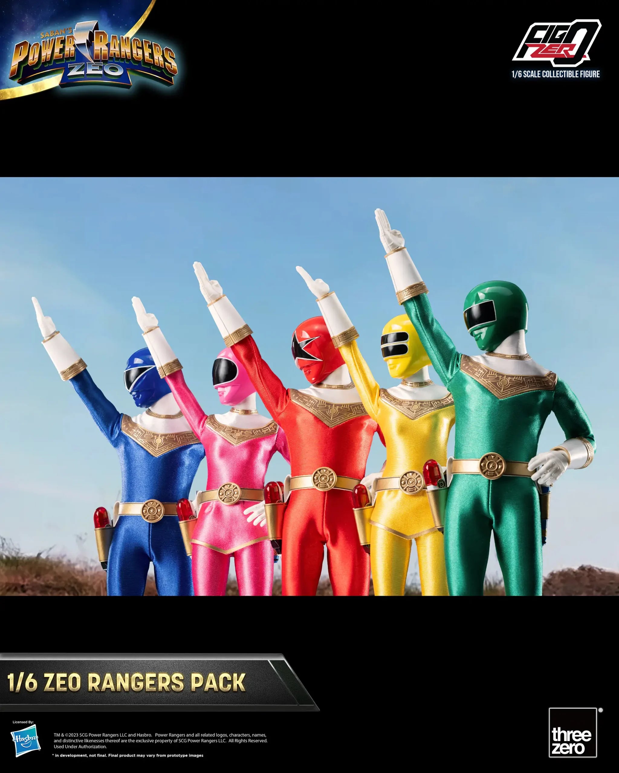 PRE-ORDER threezero - FigZero - Power Rangers Zeo - Zeo Rangers Pack 1/6