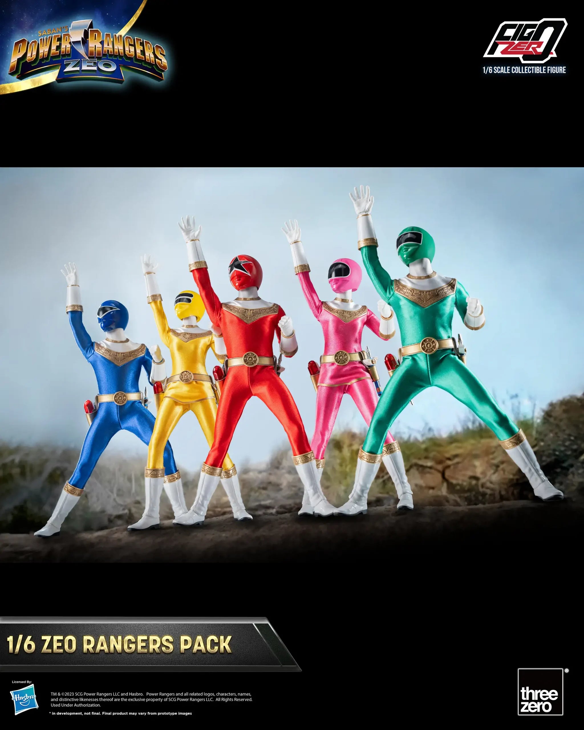 PRE-ORDER threezero - FigZero - Power Rangers Zeo - Zeo Rangers Pack 1/6