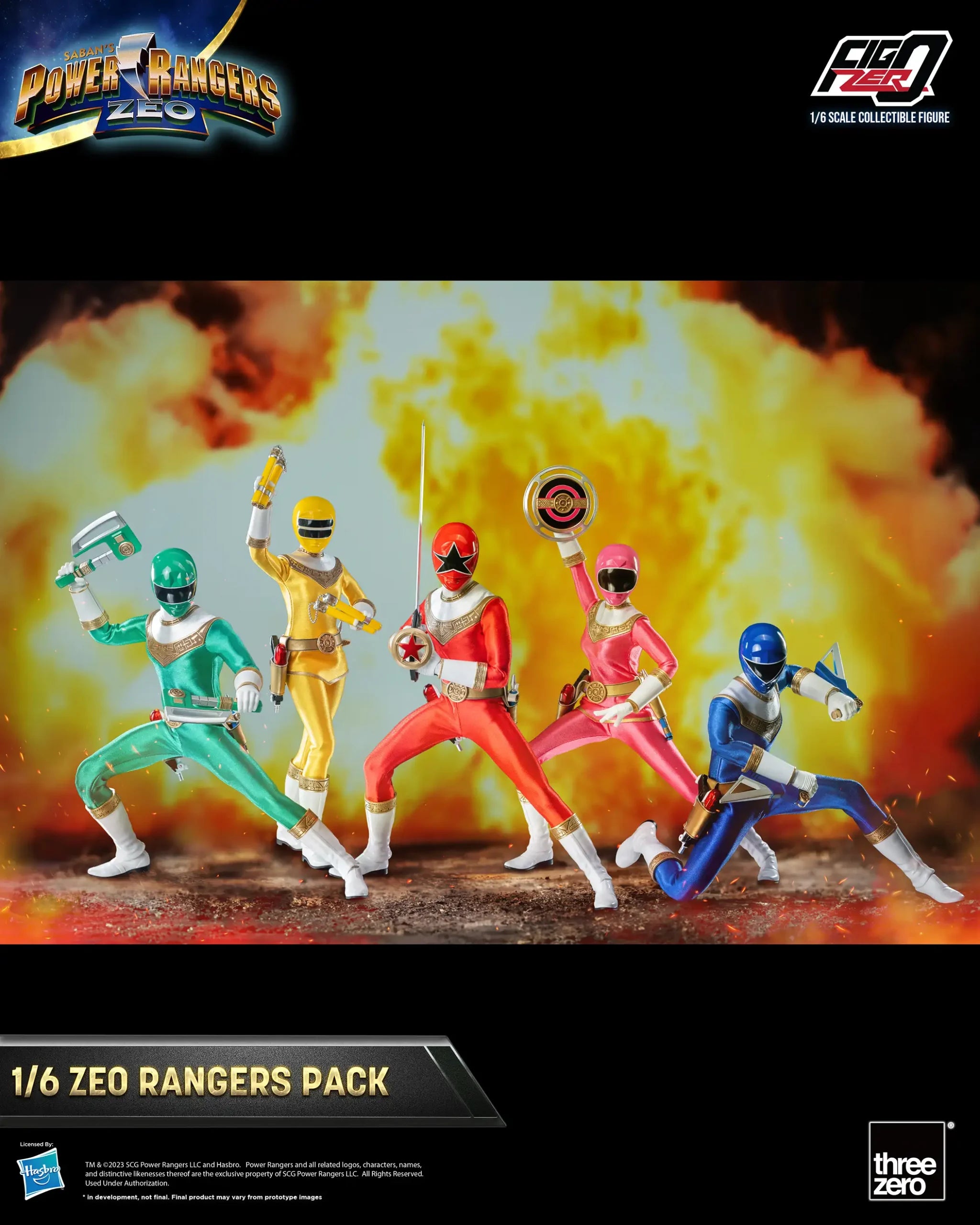 PRE-ORDER threezero - FigZero - Power Rangers Zeo - Zeo Rangers Pack 1/6