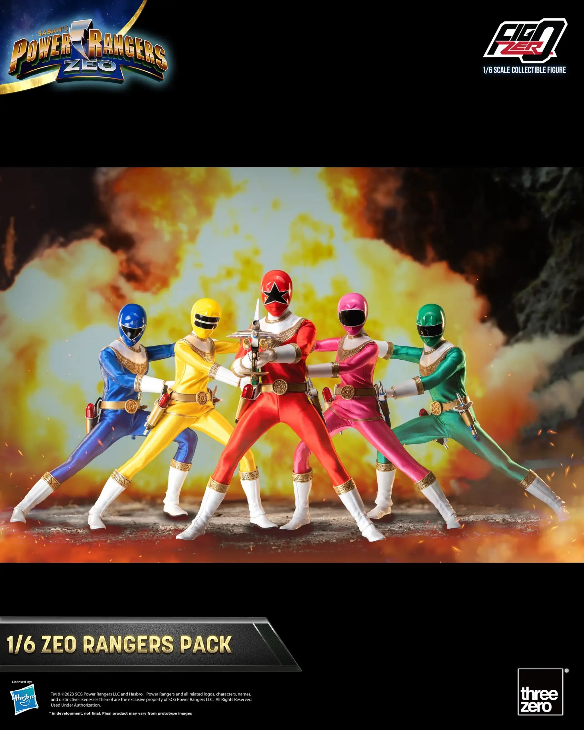 PRE-ORDER threezero - FigZero - Power Rangers Zeo - Zeo Rangers Pack 1/6