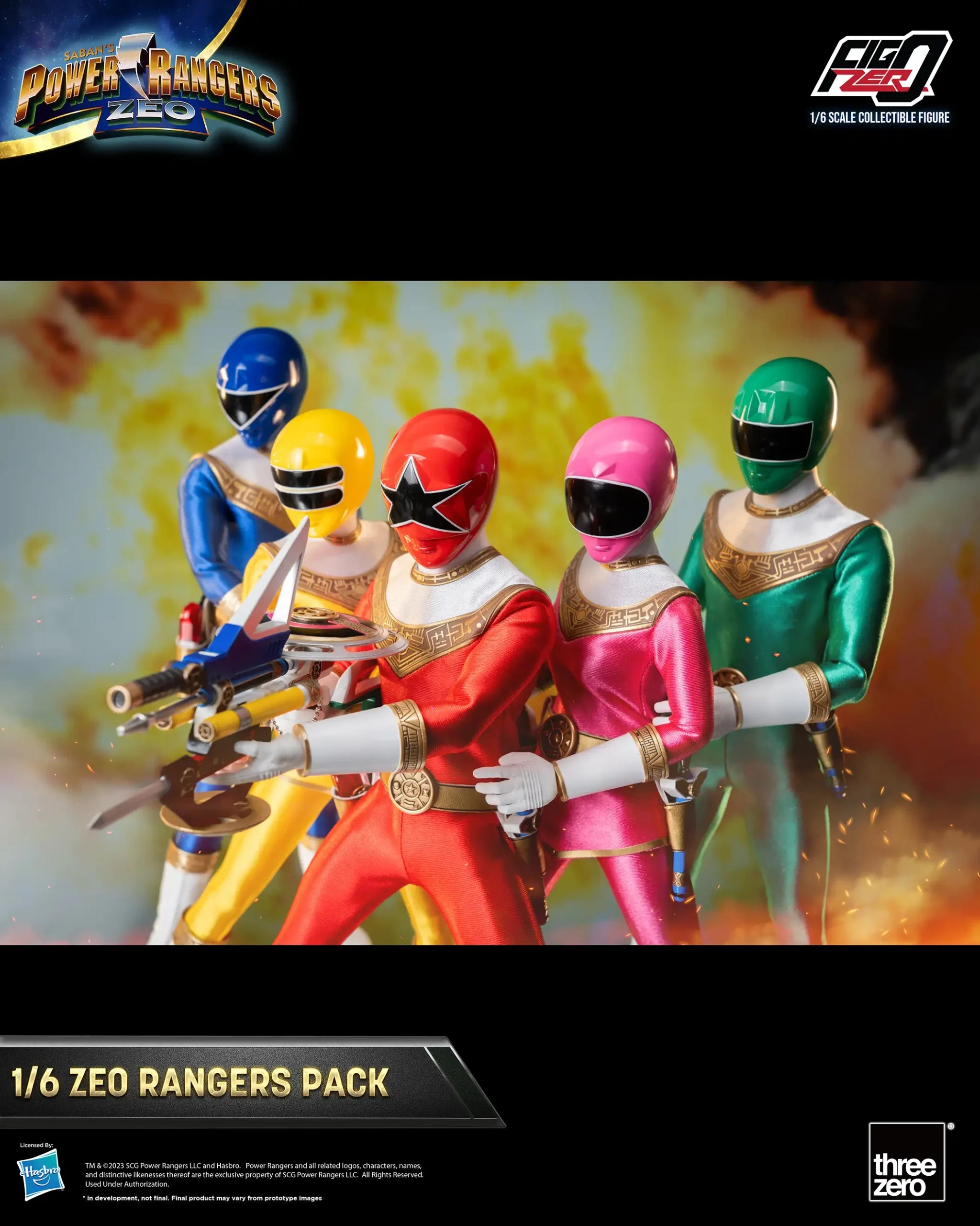 PRE-ORDER threezero - FigZero - Power Rangers Zeo - Zeo Rangers Pack 1/6