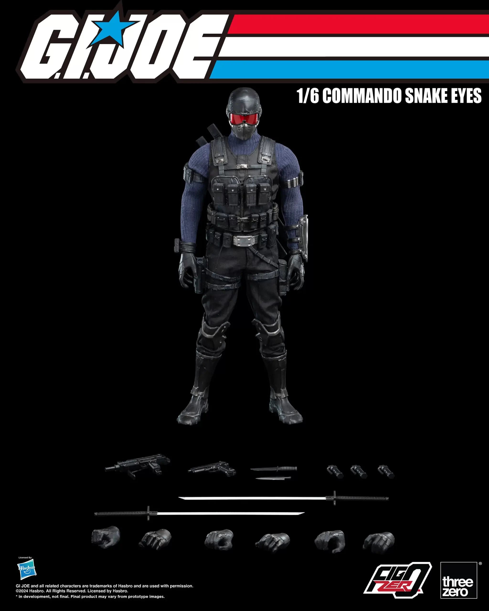 PRE-ORDER threezero - FigZero - G.I.Joe - Commando Snake Eyes 1/6
