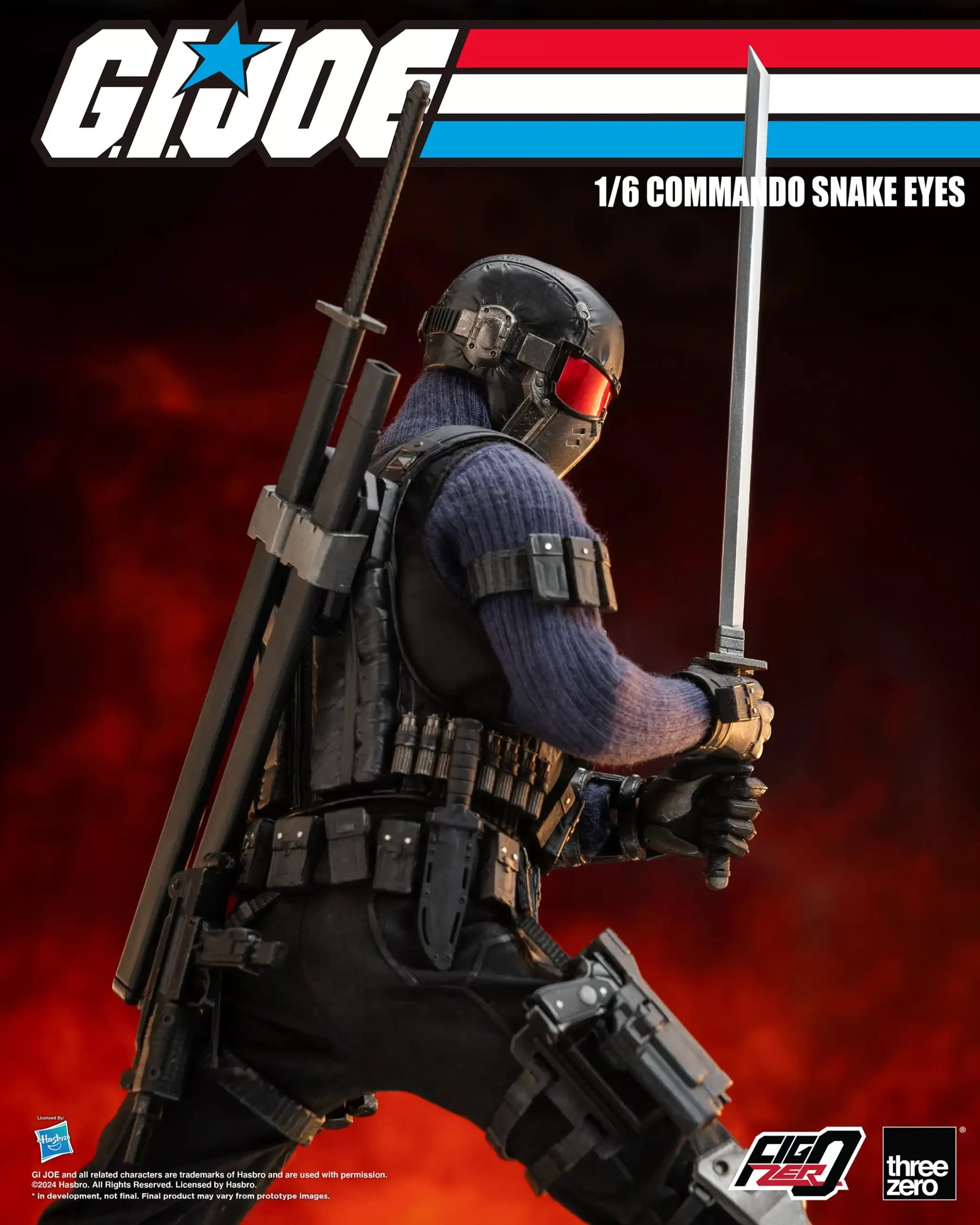 PRE-ORDER threezero - FigZero - G.I.Joe - Commando Snake Eyes 1/6