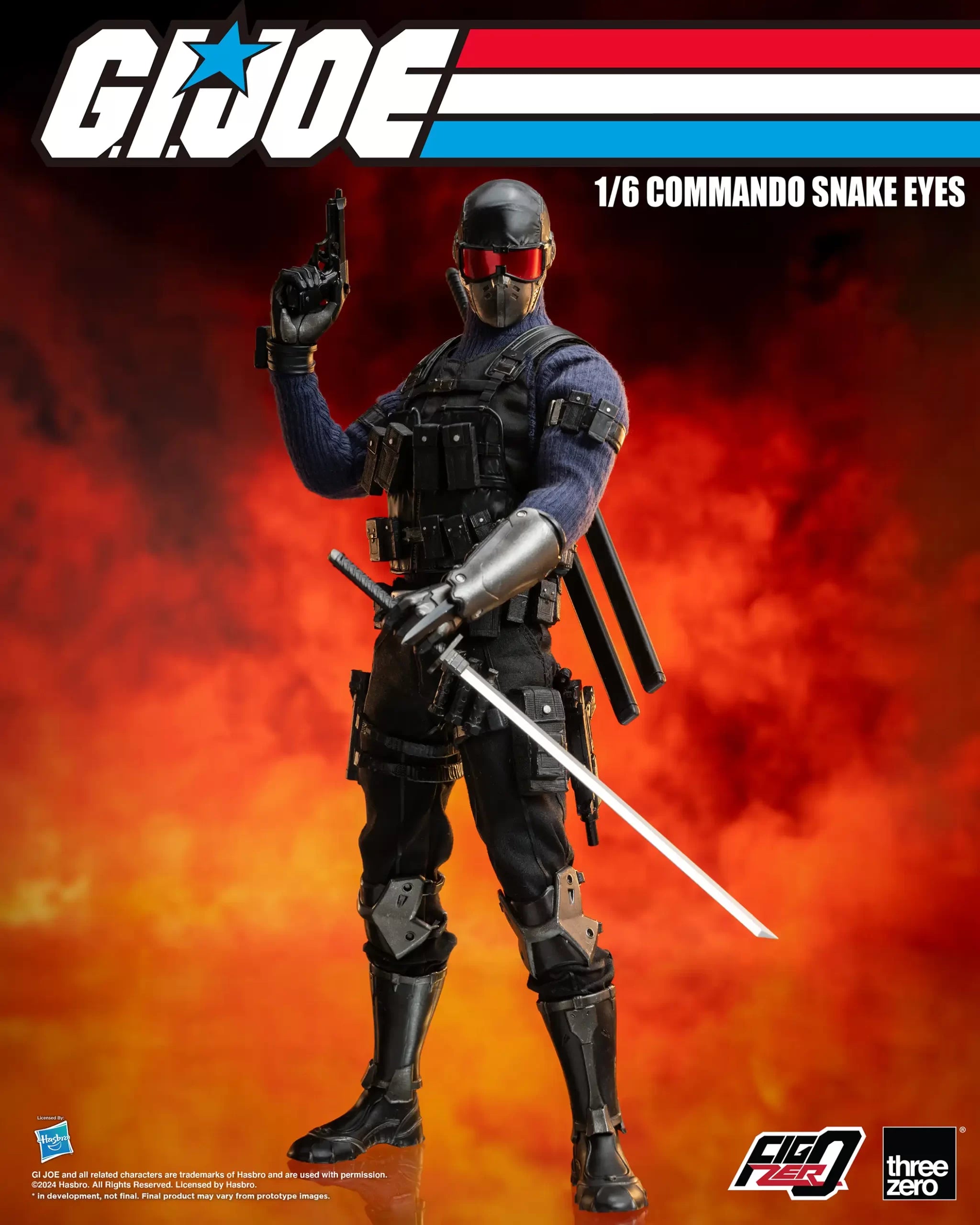 PRE-ORDER threezero - FigZero - G.I.Joe - Commando Snake Eyes 1/6