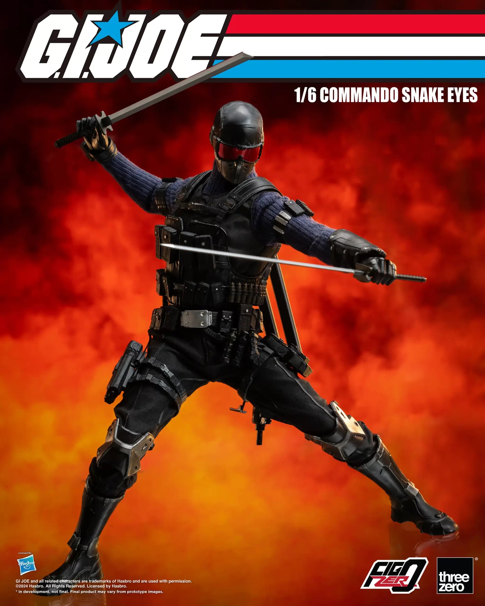 PRE-ORDER threezero - FigZero - G.I.Joe - Commando Snake Eyes 1/6