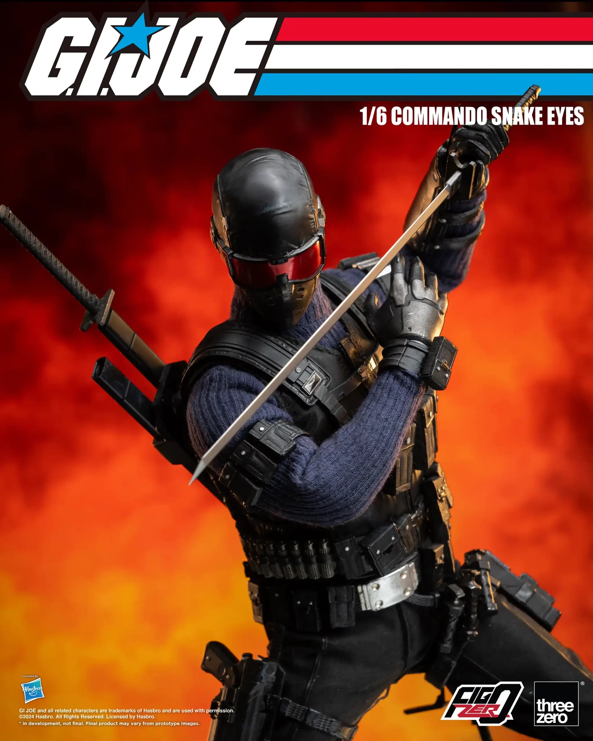 PRE-ORDER threezero - FigZero - G.I.Joe - Commando Snake Eyes 1/6