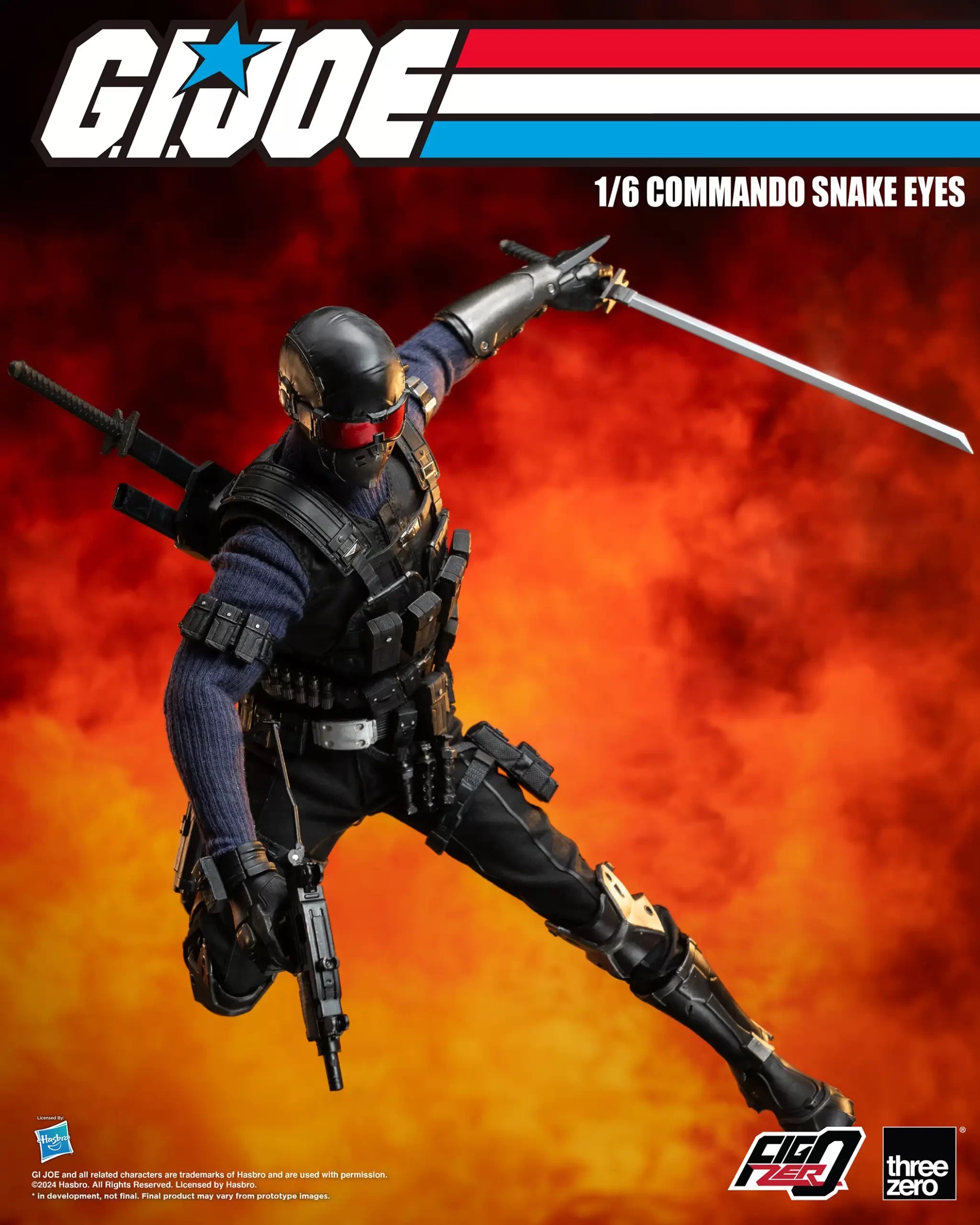 PRE-ORDER threezero - FigZero - G.I.Joe - Commando Snake Eyes 1/6