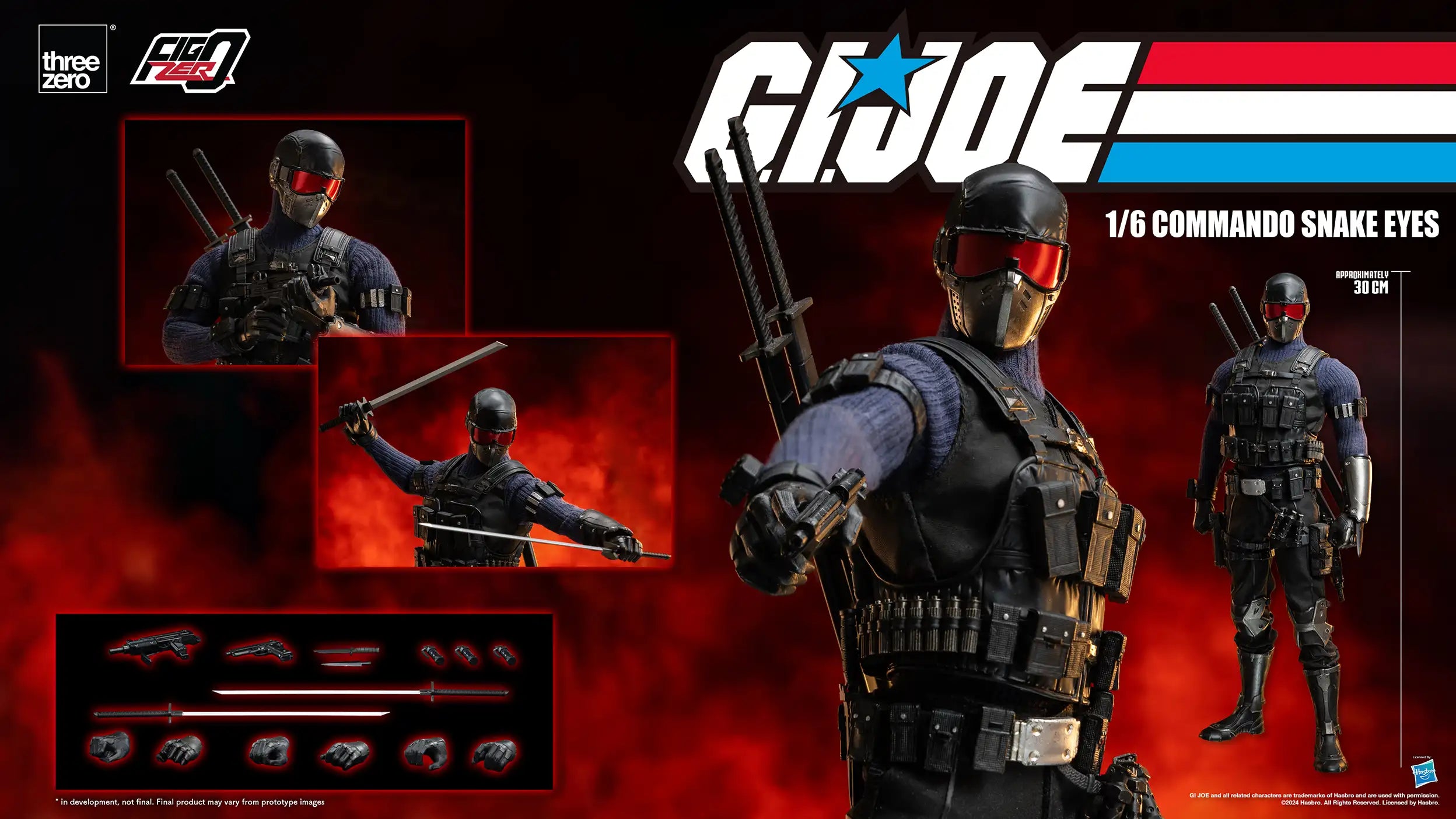 PRE-ORDER threezero - FigZero - G.I.Joe - Commando Snake Eyes 1/6