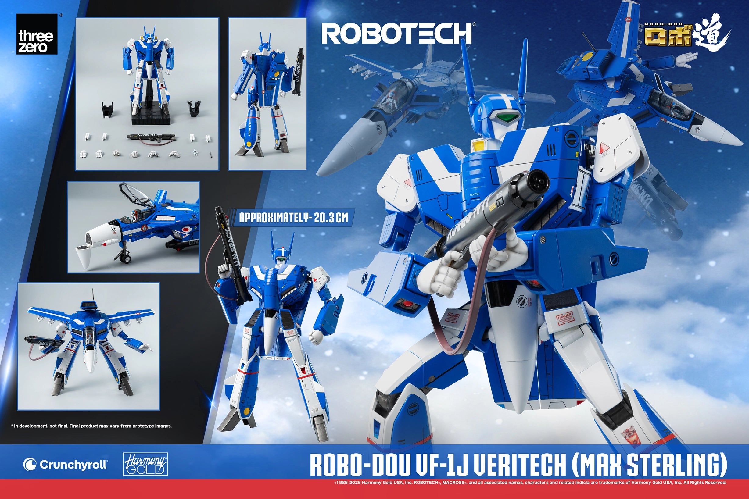 PRE-ORDER threezero - Robo-Dou - Robotech - VF-1J Veritech: Max Sterling Use