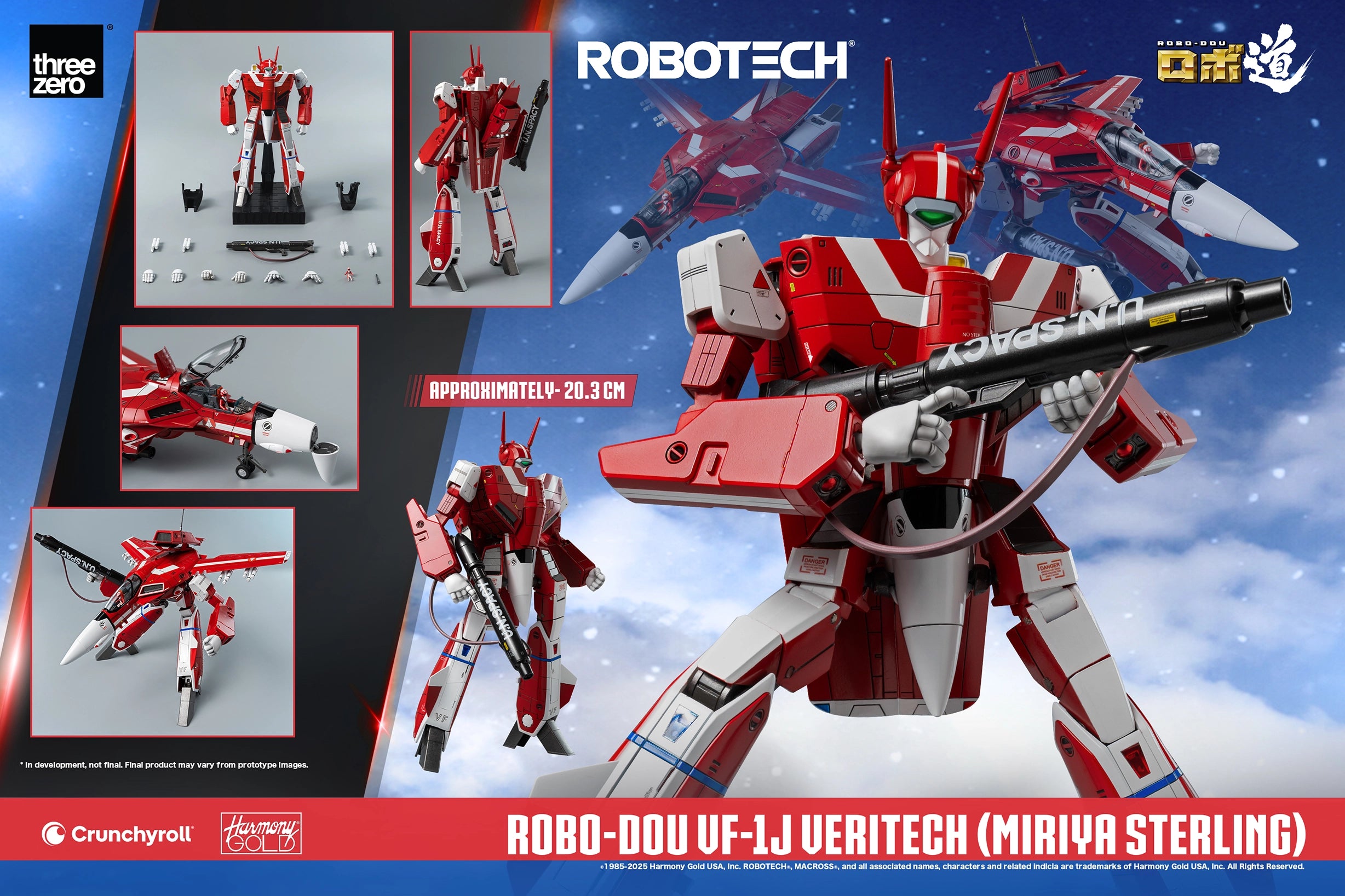PRE-ORDER threezero - Robo-Dou - Robotech - VF-1J Veritech: Miriya Sterling Use
