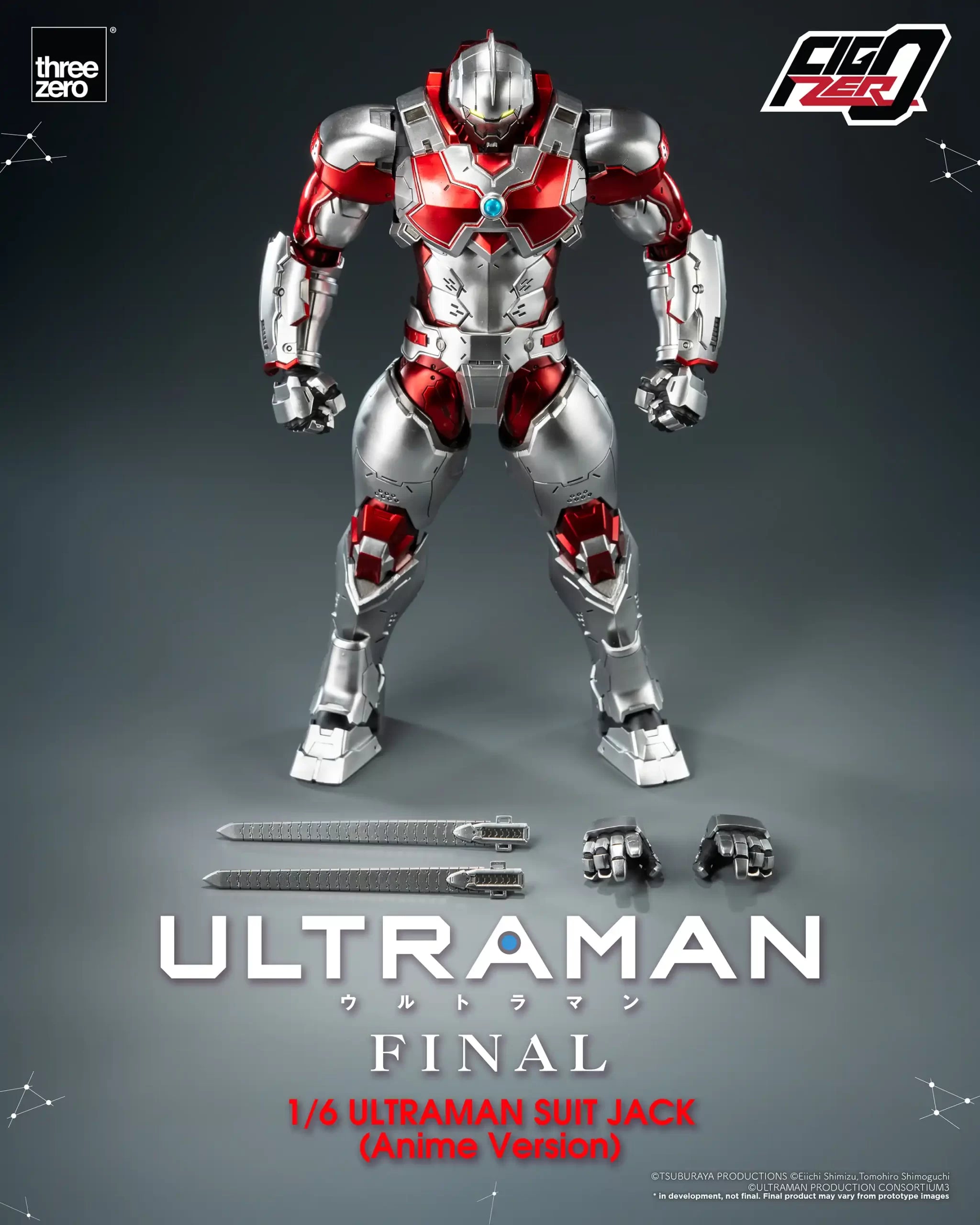 PRE-ORDER threezero - FigZero - ‘ULTRAMAN’ FINAL Season - ULTRAMAN SUIT JACK (Anime Version) 1/6