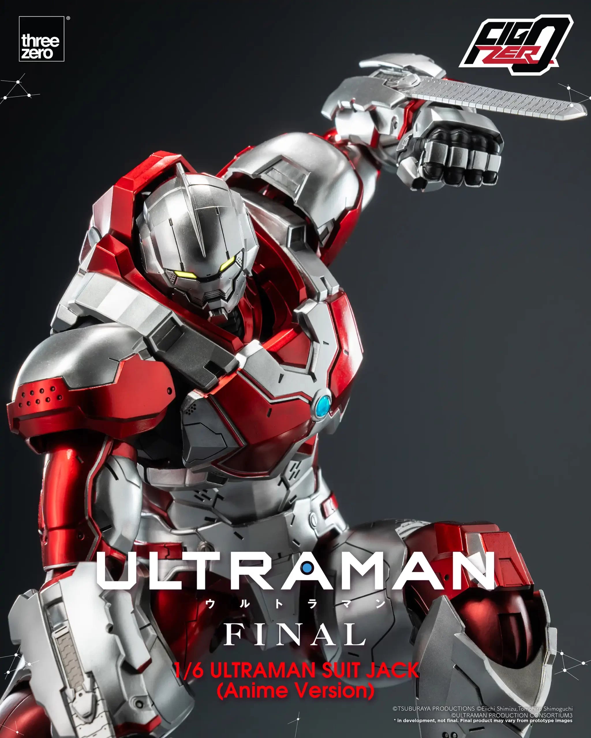 PRE-ORDER threezero - FigZero - ‘ULTRAMAN’ FINAL Season - ULTRAMAN SUIT JACK (Anime Version) 1/6