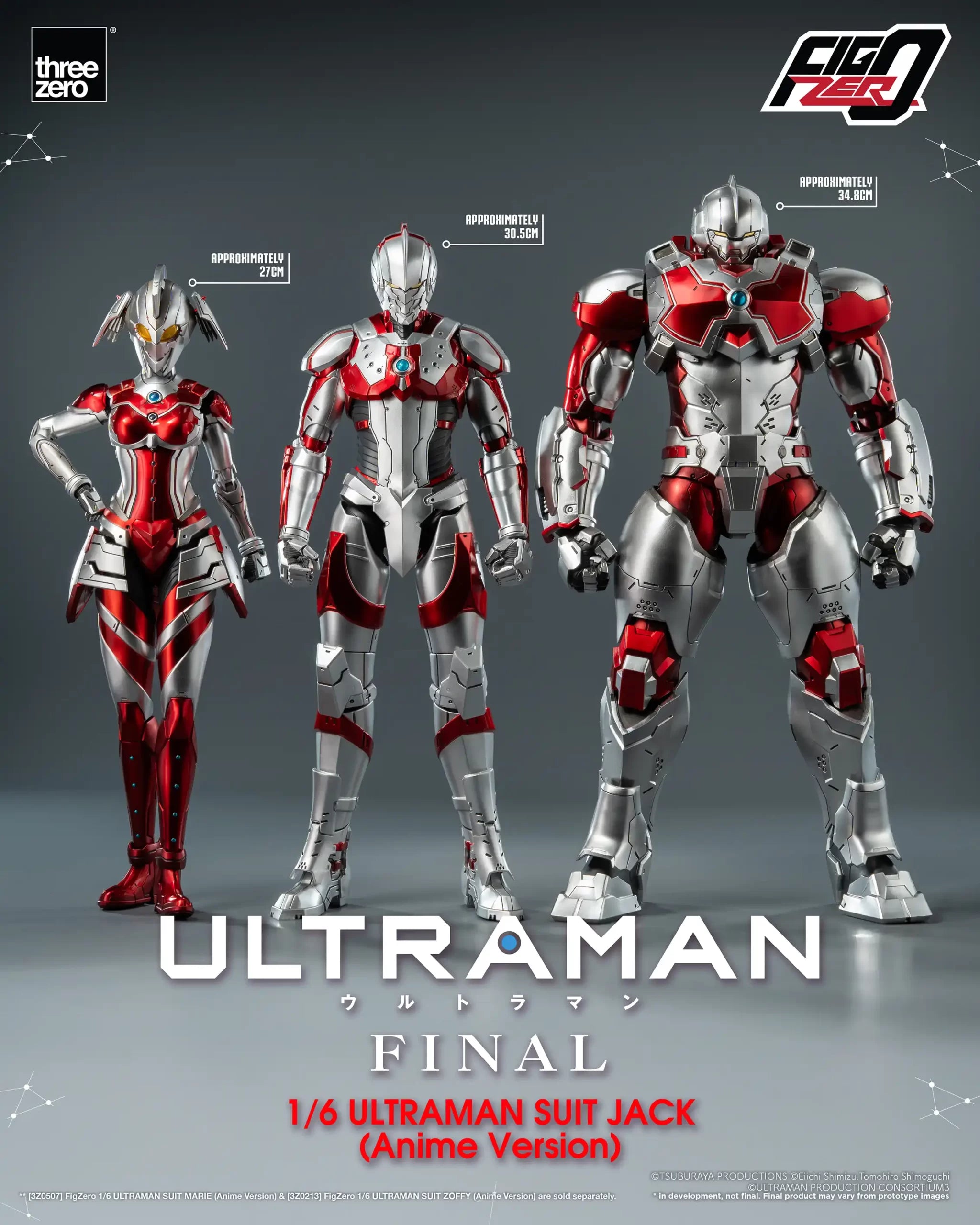 PRE-ORDER threezero - FigZero - ‘ULTRAMAN’ FINAL Season - ULTRAMAN SUIT JACK (Anime Version) 1/6