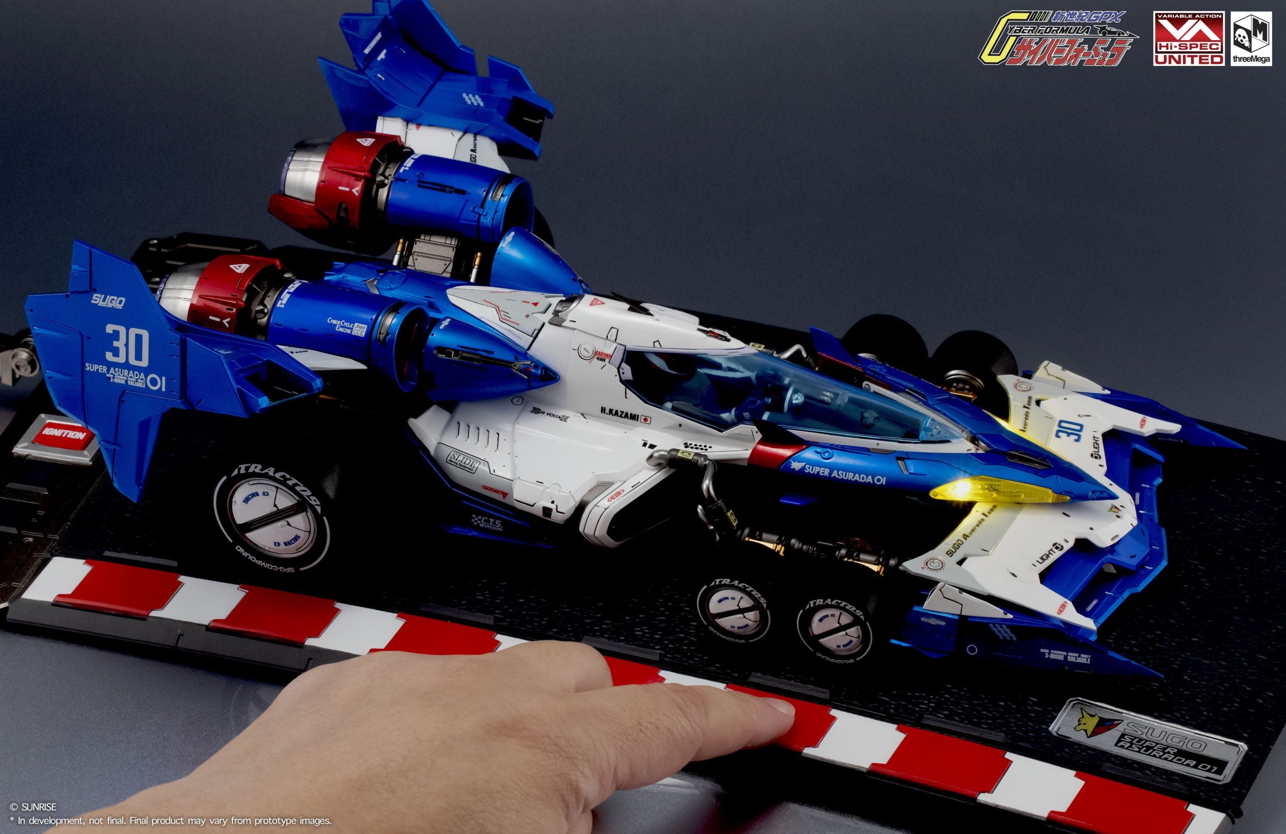 PRE-ORDER threezero - VARIABLE ACTION Hi-SPEC UNITED - FUTURE GPX CYBER FORMULA - SUPER ASURADA 01