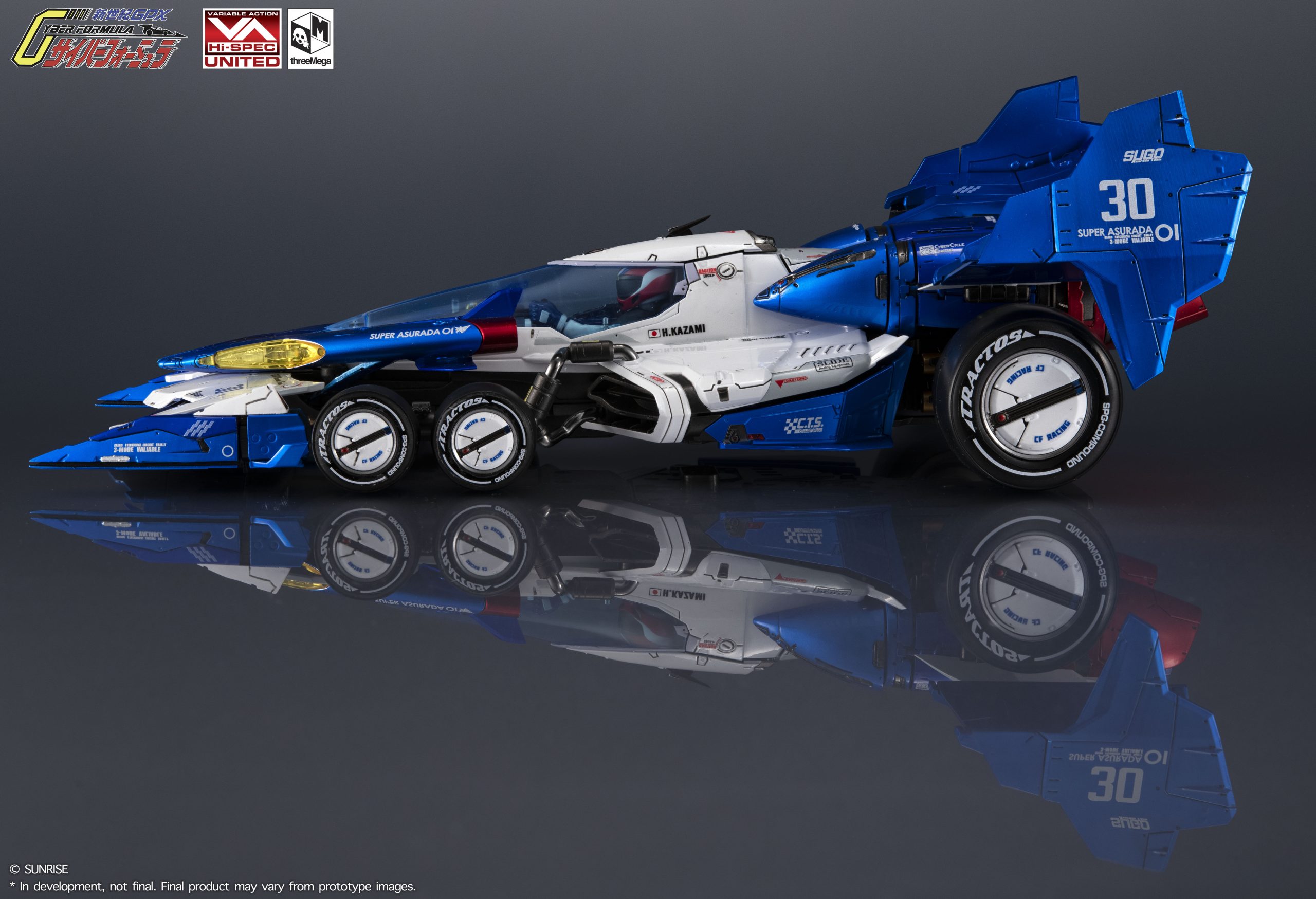 PRE-ORDER threezero - VARIABLE ACTION Hi-SPEC UNITED - FUTURE GPX CYBER FORMULA - SUPER ASURADA 01