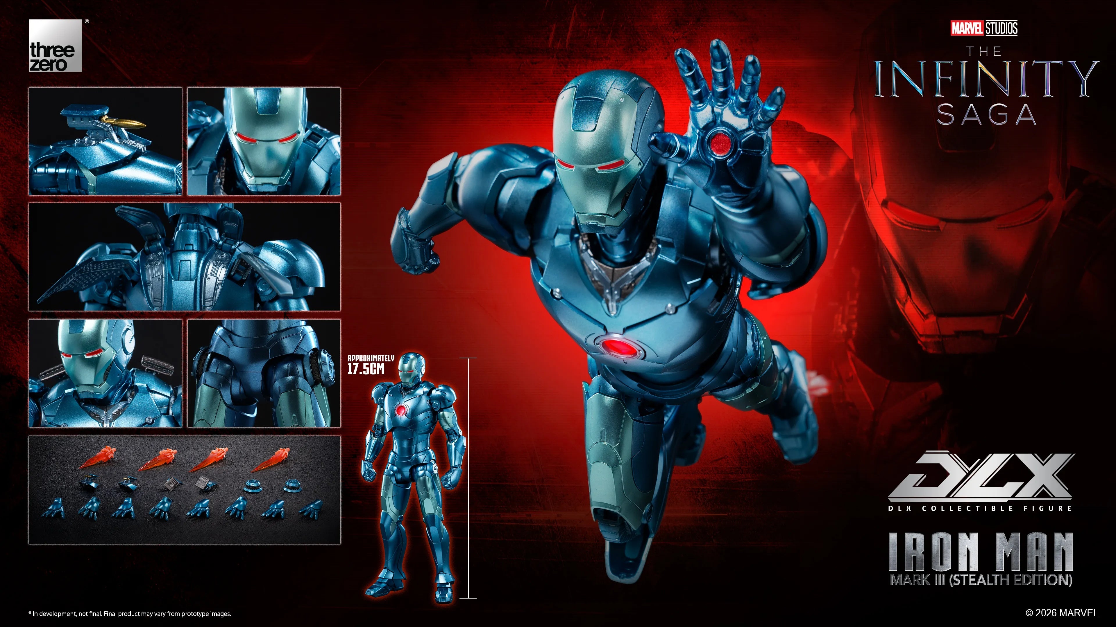 PRE-ORDER threezero - DLX - Marvel Studios: The Infinity Saga - Iron Man Mark 3: Stealth Edition