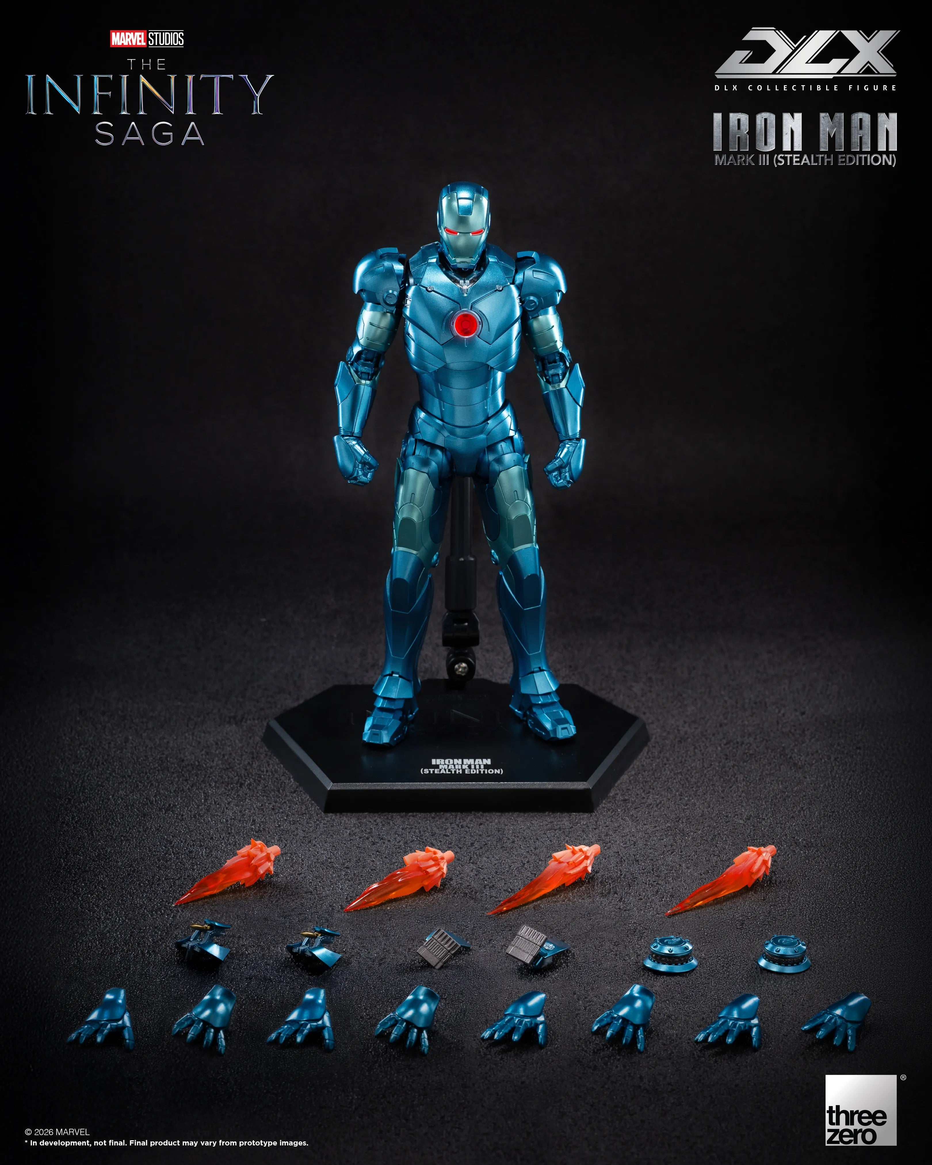 PRE-ORDER threezero - DLX - Marvel Studios: The Infinity Saga - Iron Man Mark 3: Stealth Edition