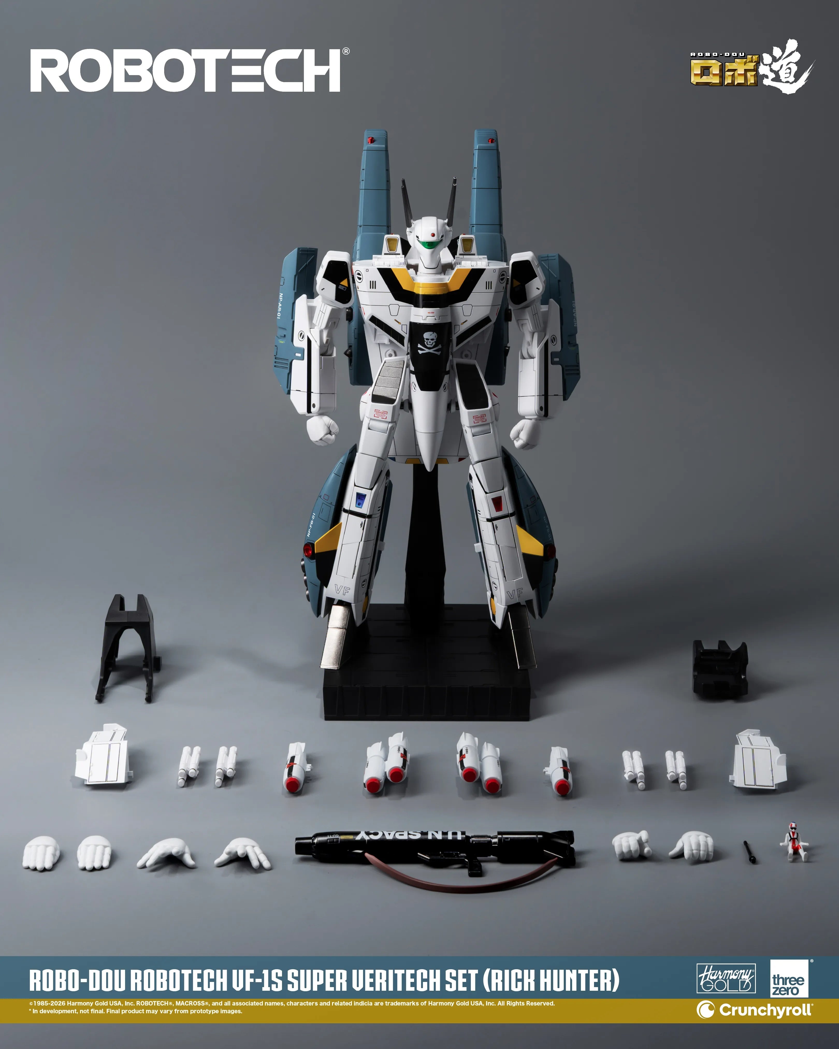 PRE-ORDER threezero - Robo-Dou - Robotech - VF-1S Super Veritech Set: Rick Hunter