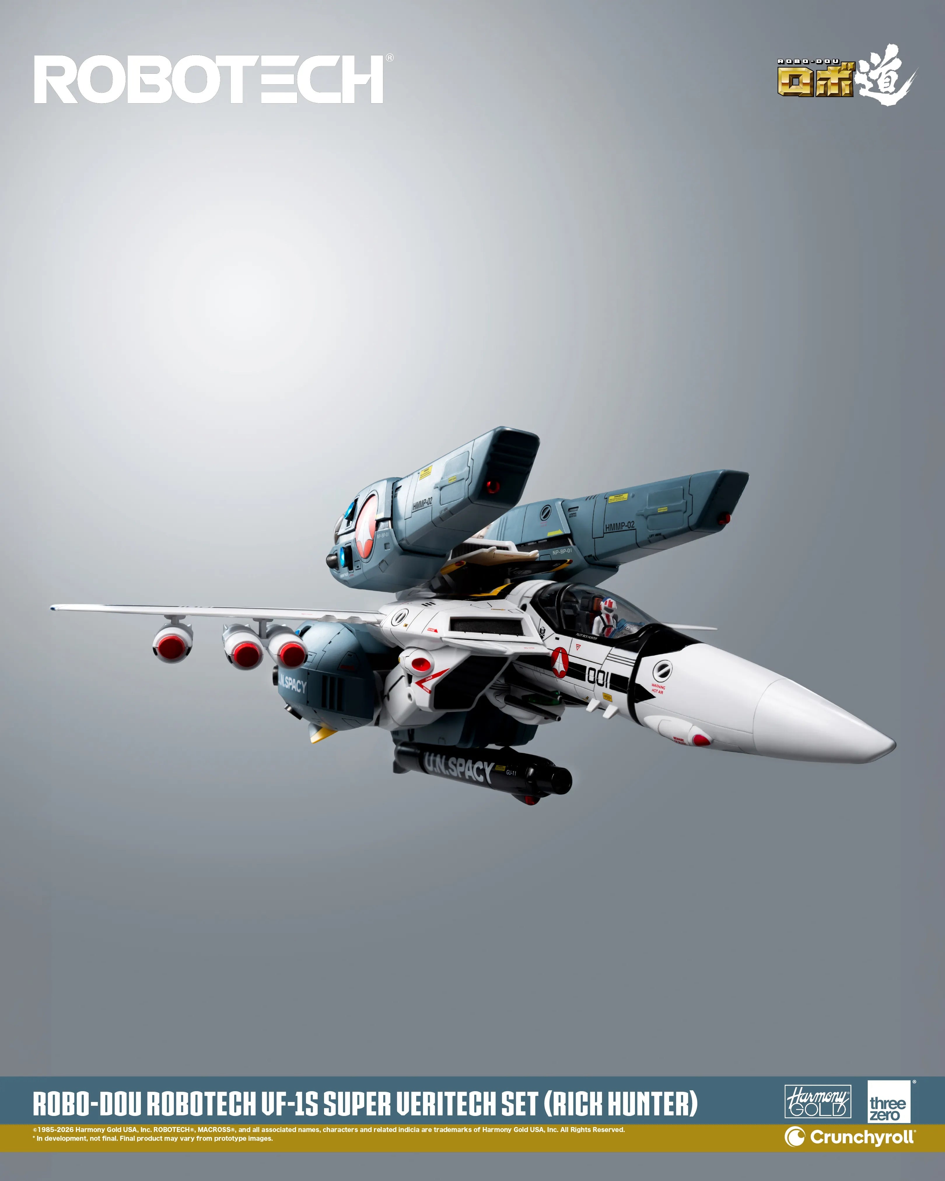 PRE-ORDER threezero - Robo-Dou - Robotech - VF-1S Super Veritech Set: Rick Hunter