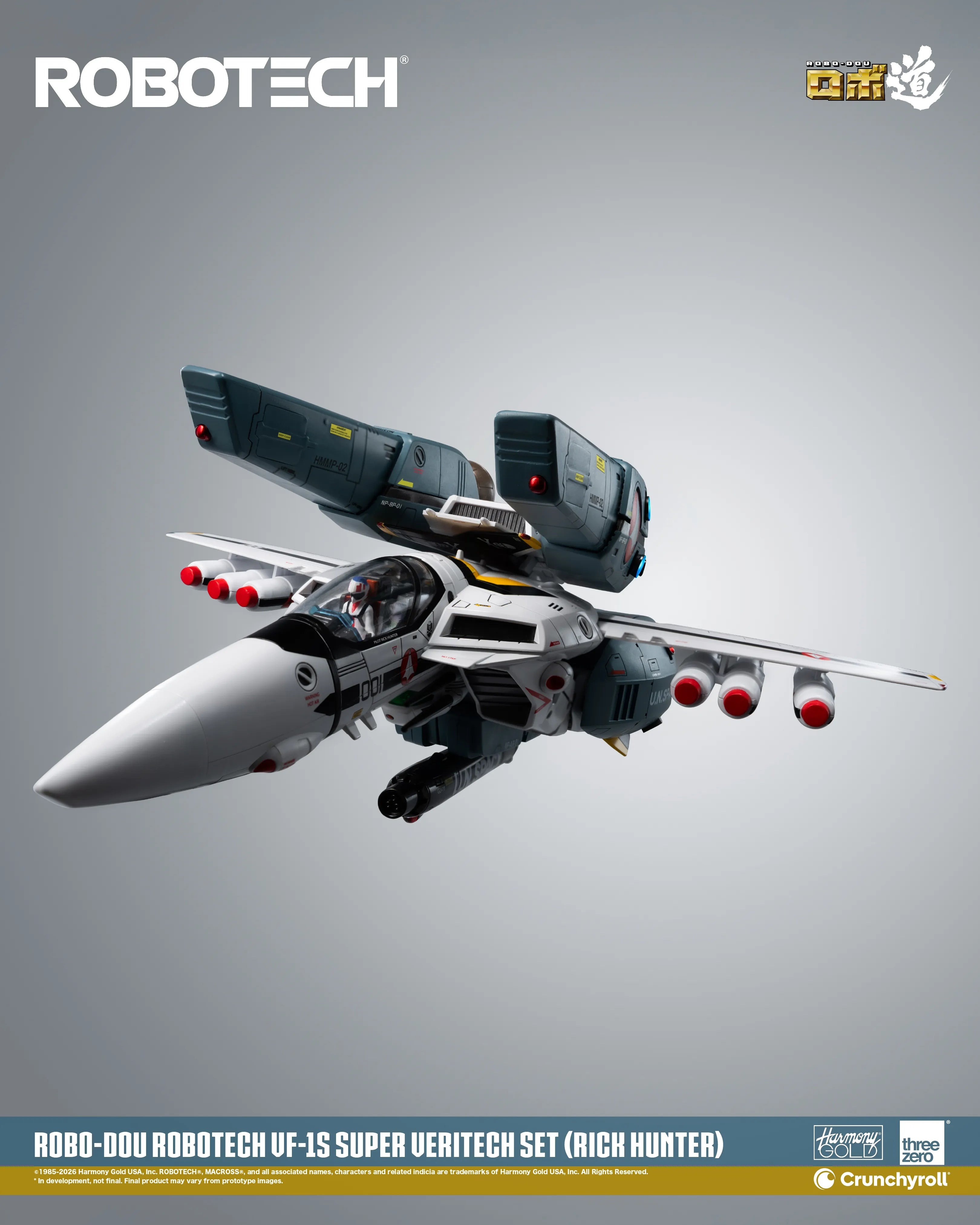 PRE-ORDER threezero - Robo-Dou - Robotech - VF-1S Super Veritech Set: Rick Hunter
