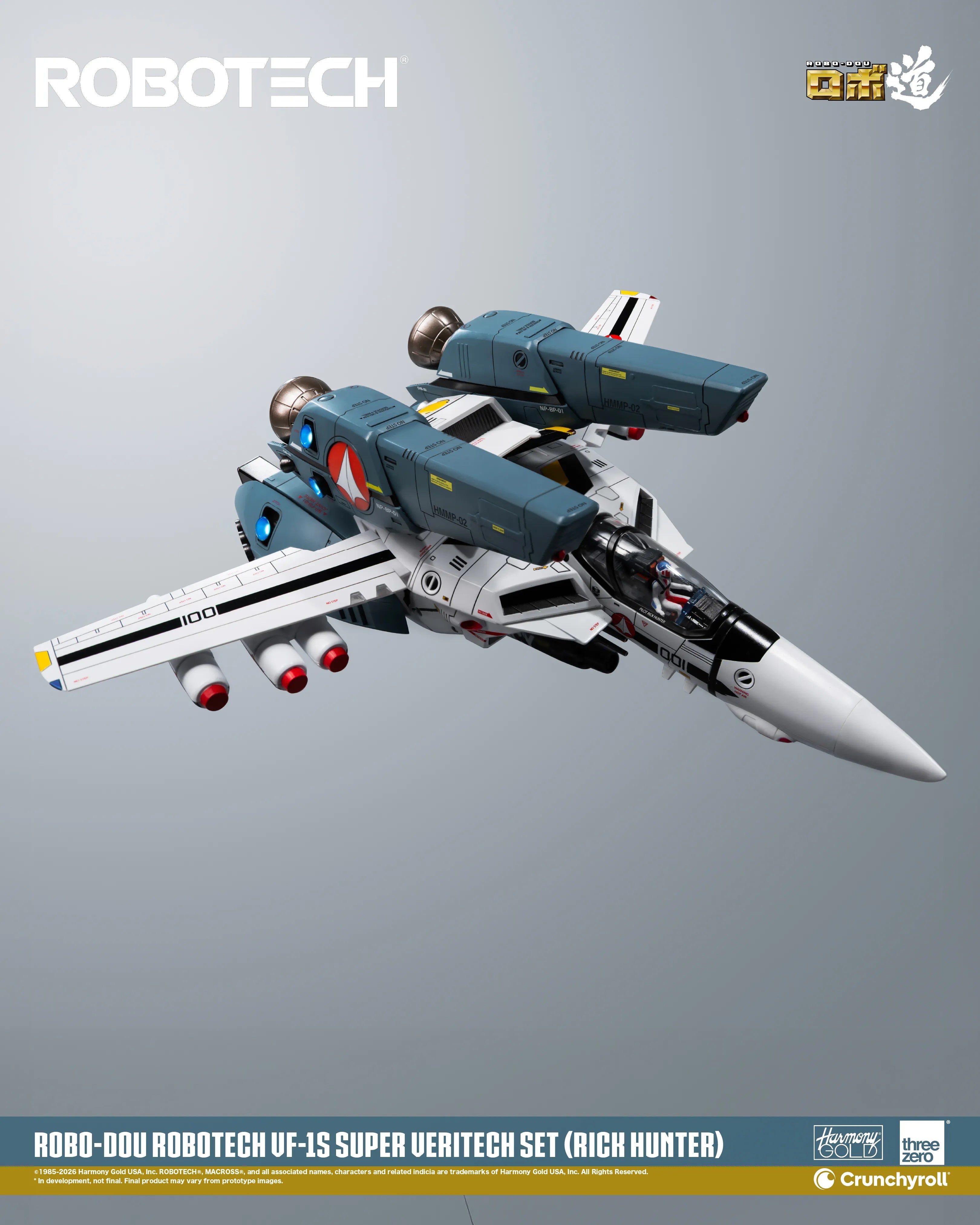 PRE-ORDER threezero - Robo-Dou - Robotech - VF-1S Super Veritech Set: Rick Hunter