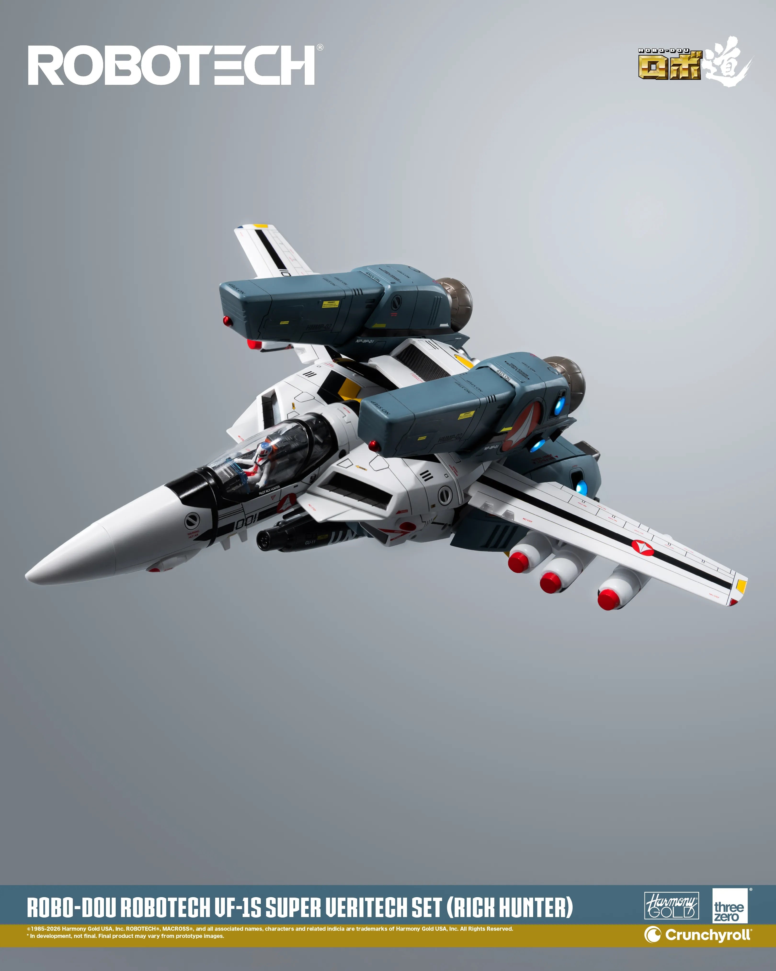 PRE-ORDER threezero - Robo-Dou - Robotech - VF-1S Super Veritech Set: Rick Hunter