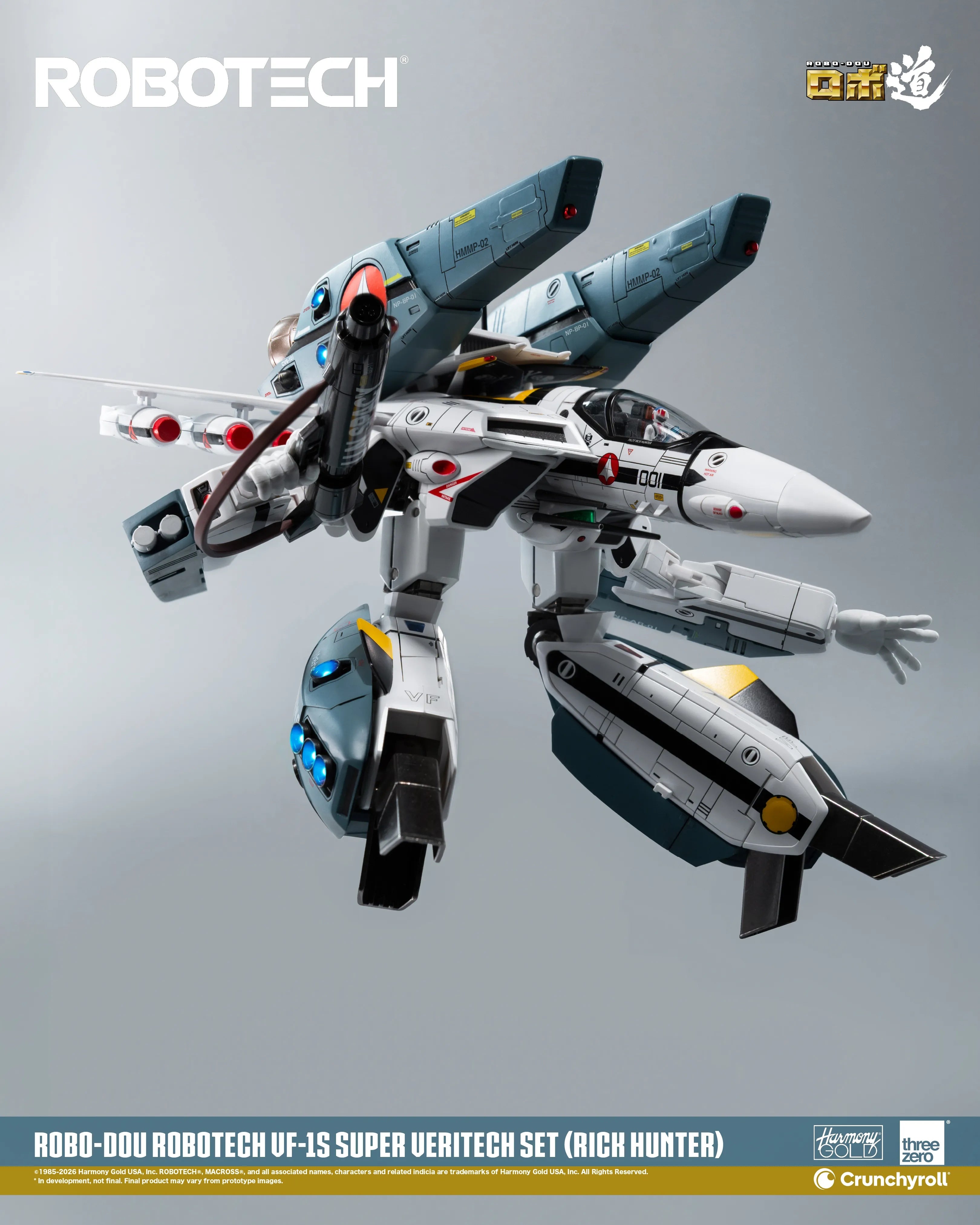 PRE-ORDER threezero - Robo-Dou - Robotech - VF-1S Super Veritech Set: Rick Hunter