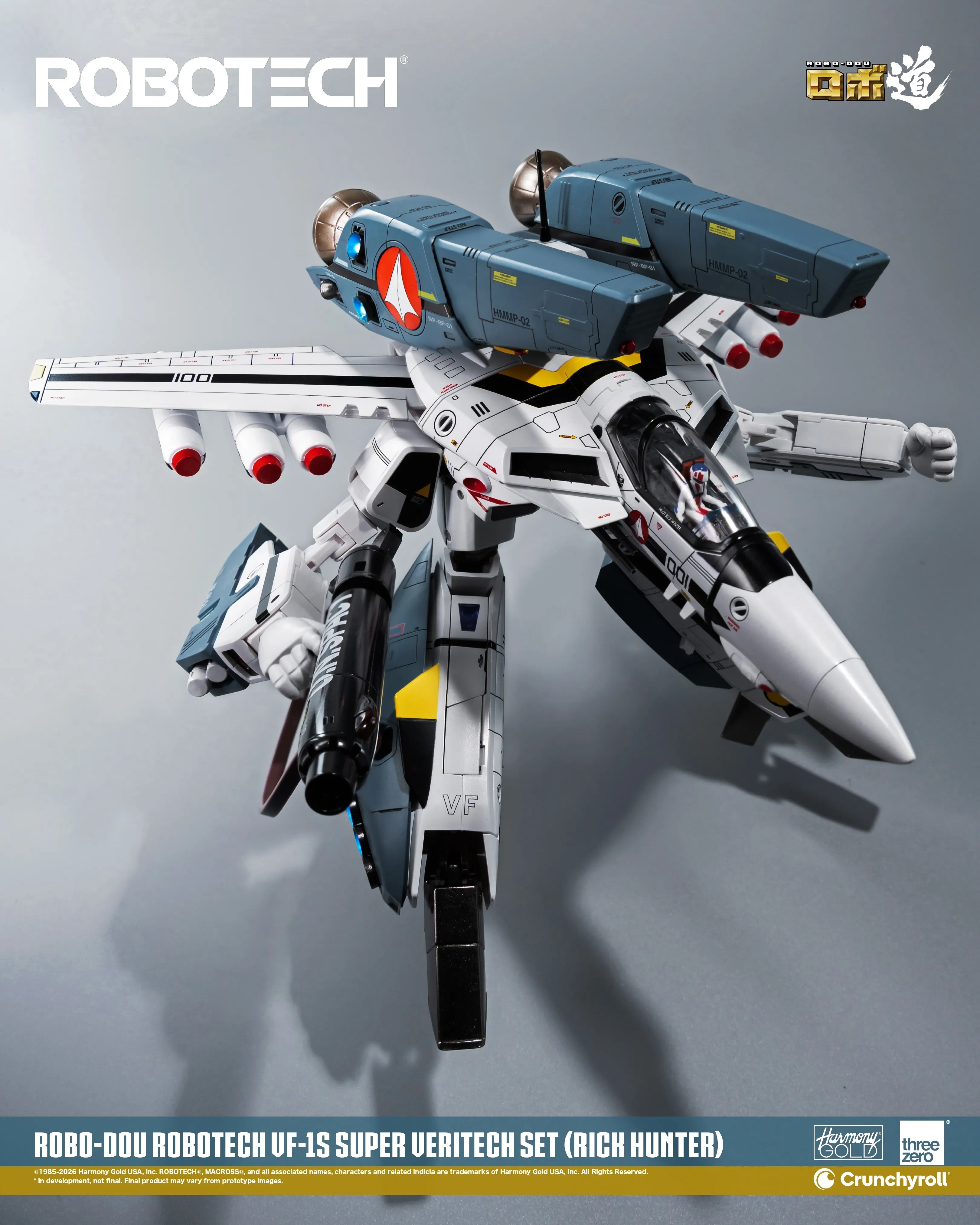 PRE-ORDER threezero - Robo-Dou - Robotech - VF-1S Super Veritech Set: Rick Hunter