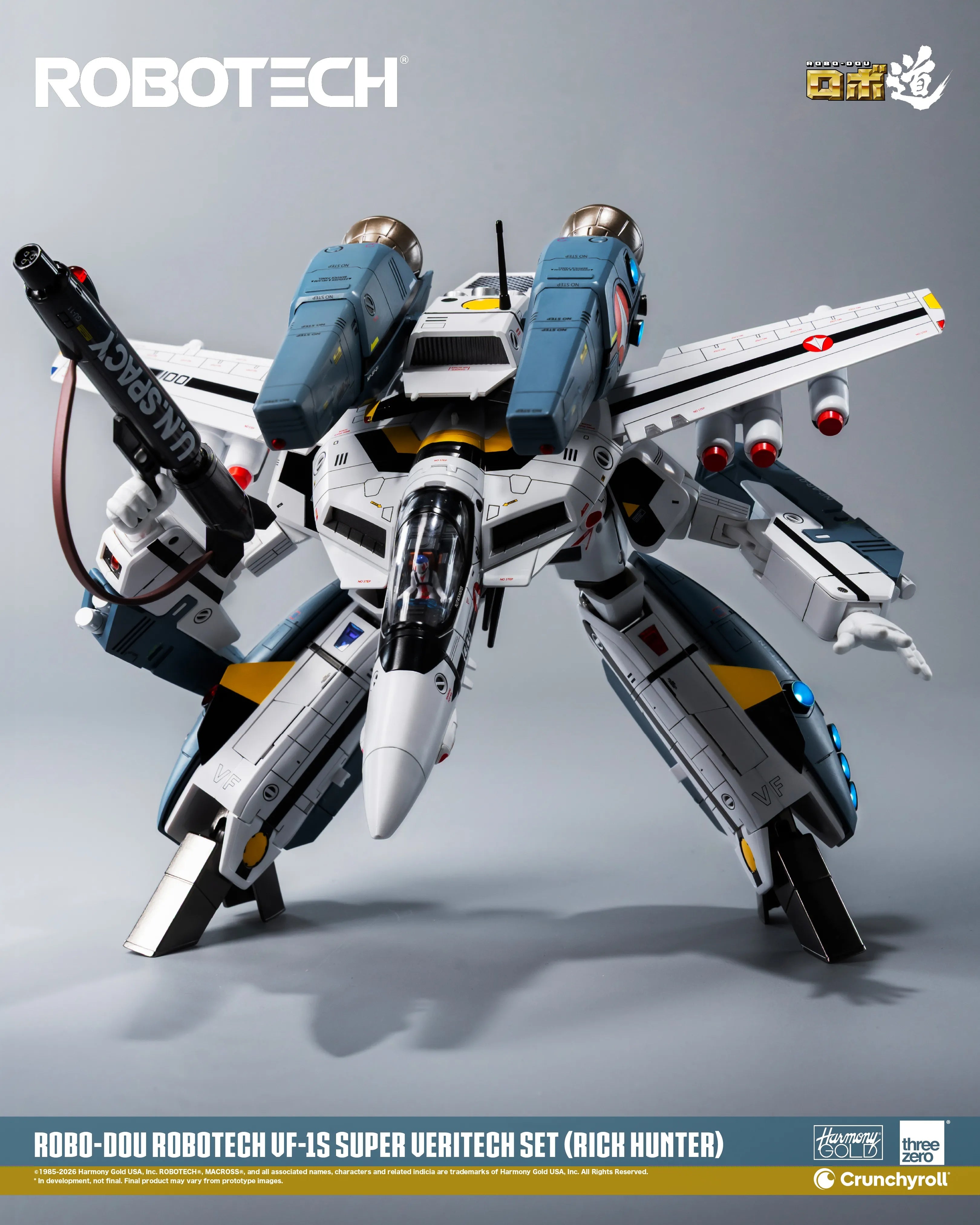 PRE-ORDER threezero - Robo-Dou - Robotech - VF-1S Super Veritech Set: Rick Hunter