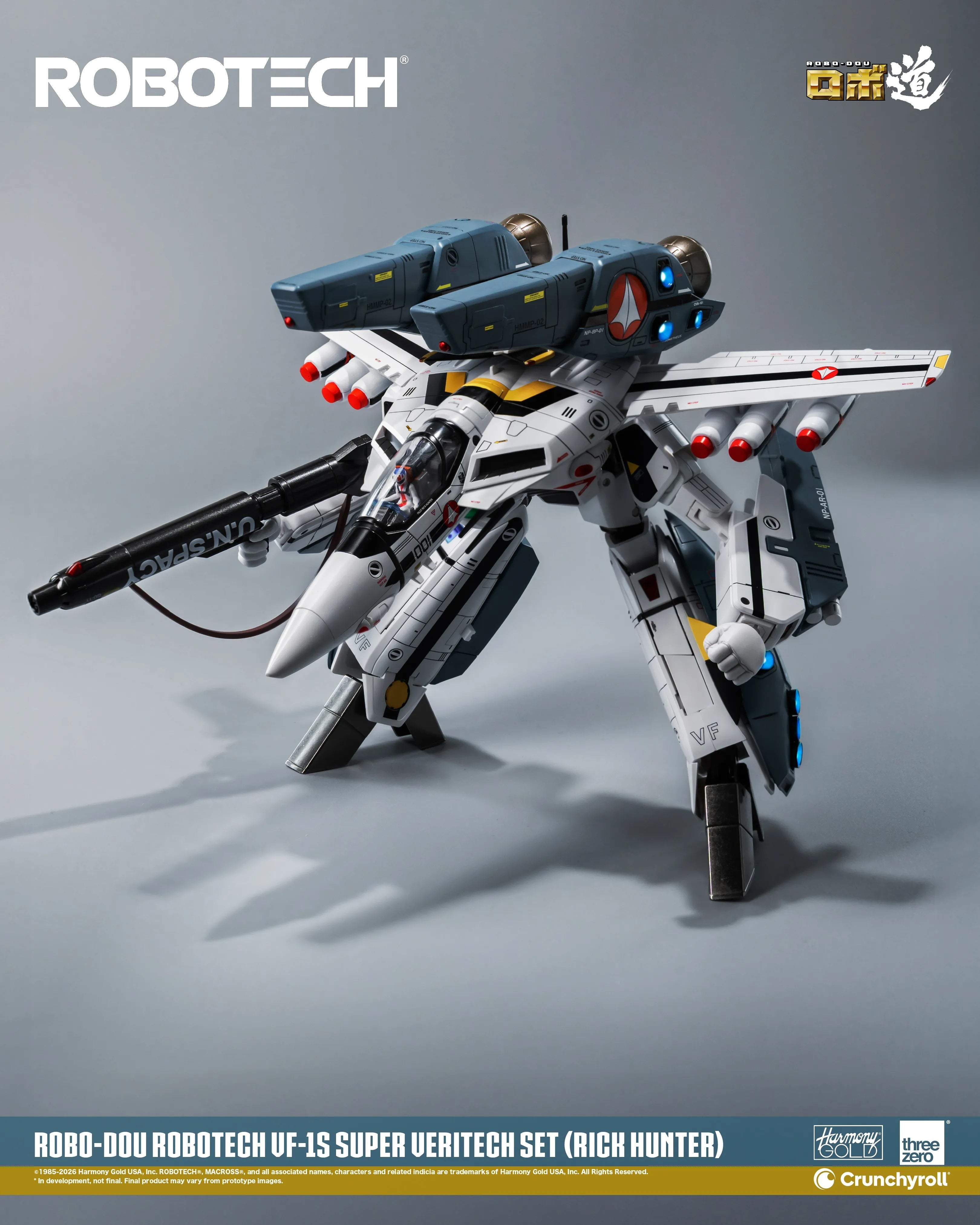 PRE-ORDER threezero - Robo-Dou - Robotech - VF-1S Super Veritech Set: Rick Hunter