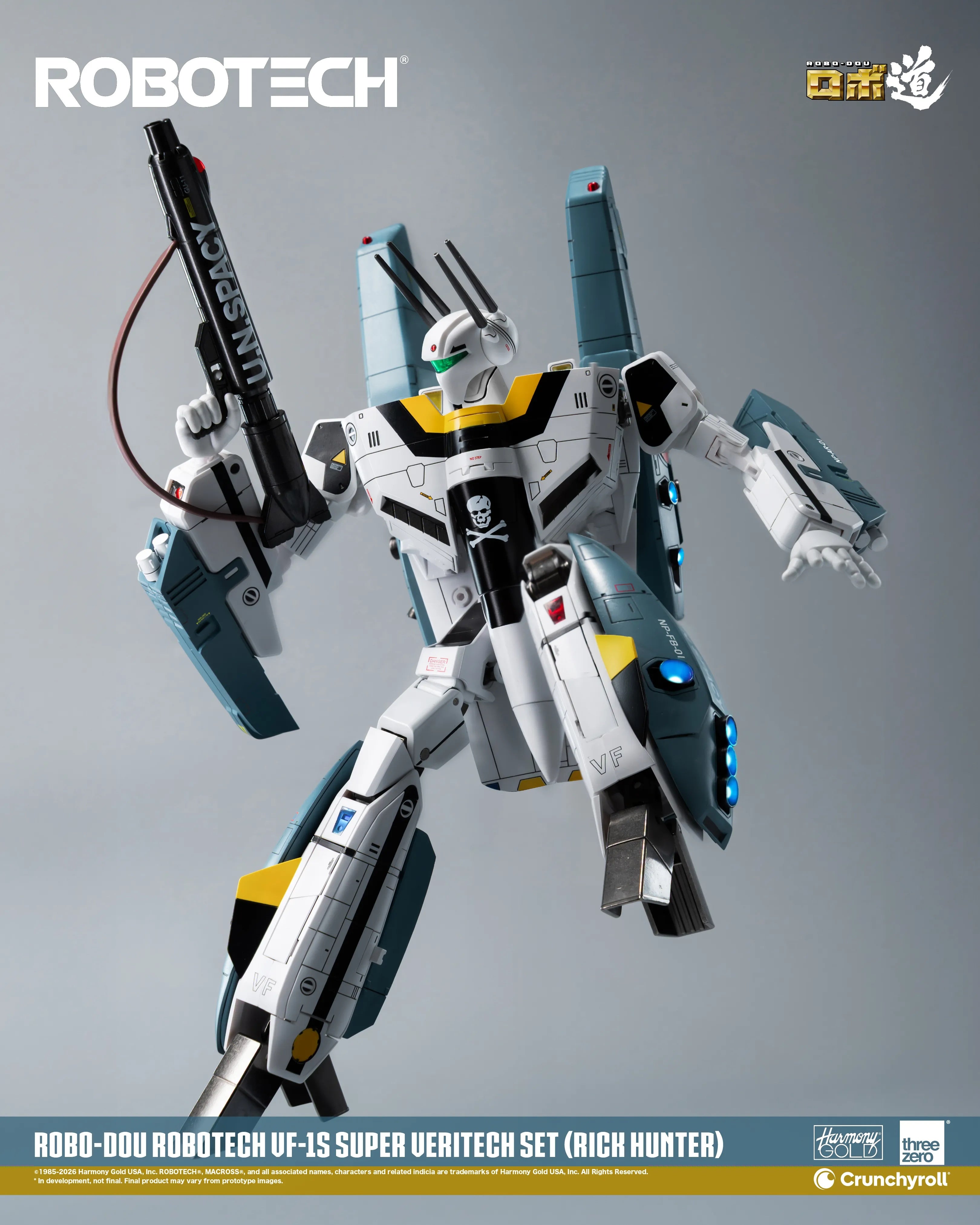 PRE-ORDER threezero - Robo-Dou - Robotech - VF-1S Super Veritech Set: Rick Hunter