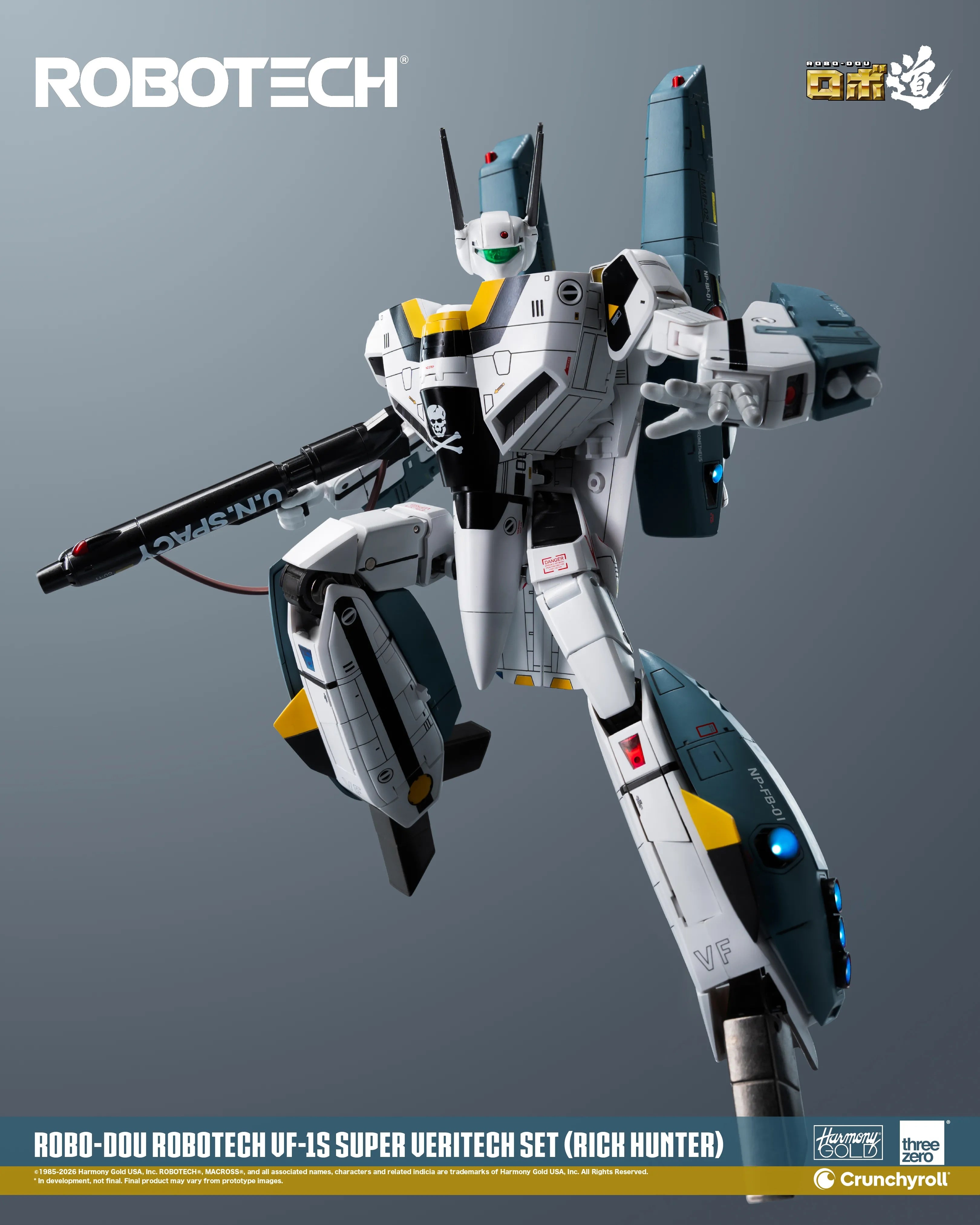 PRE-ORDER threezero - Robo-Dou - Robotech - VF-1S Super Veritech Set: Rick Hunter