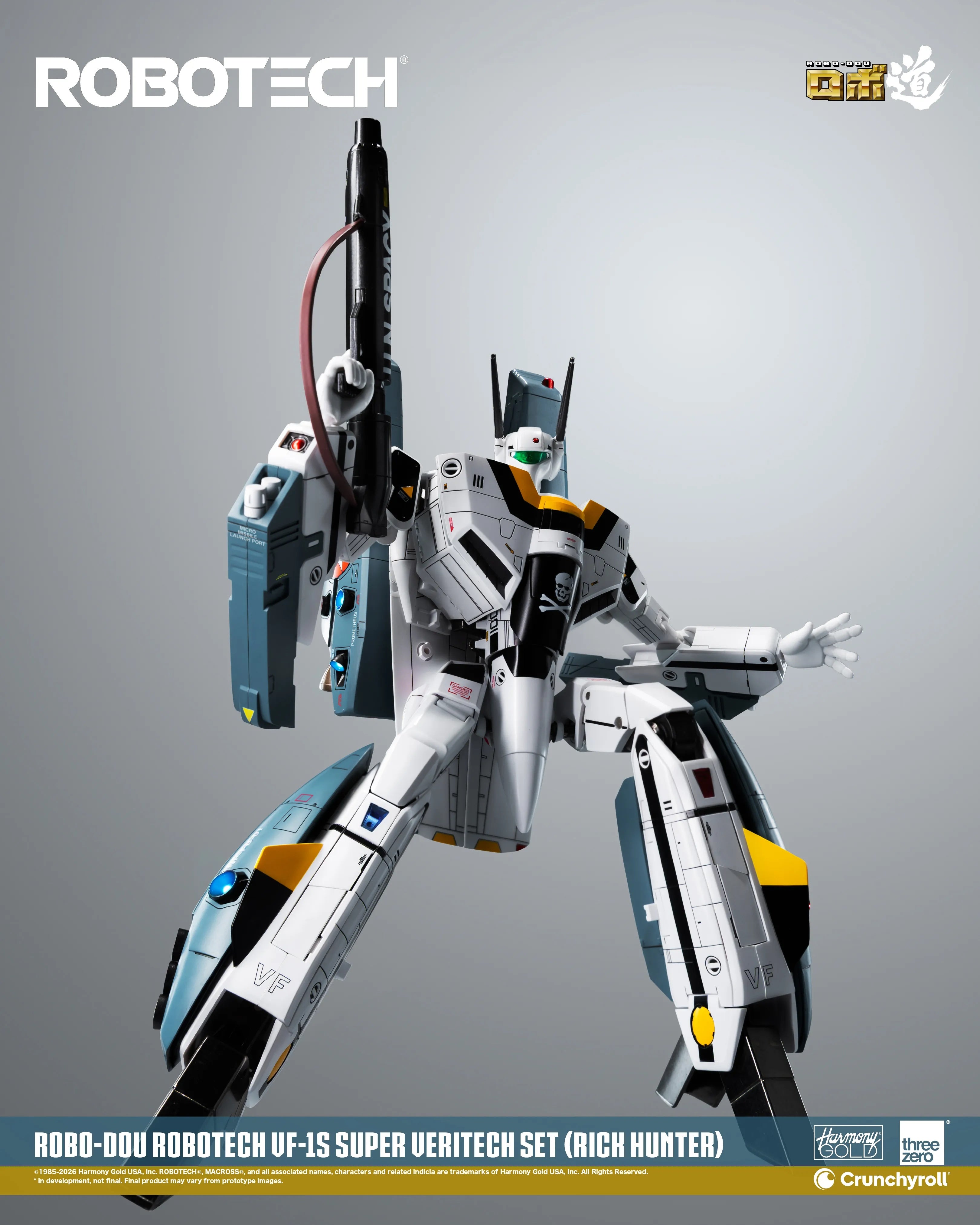 PRE-ORDER threezero - Robo-Dou - Robotech - VF-1S Super Veritech Set: Rick Hunter