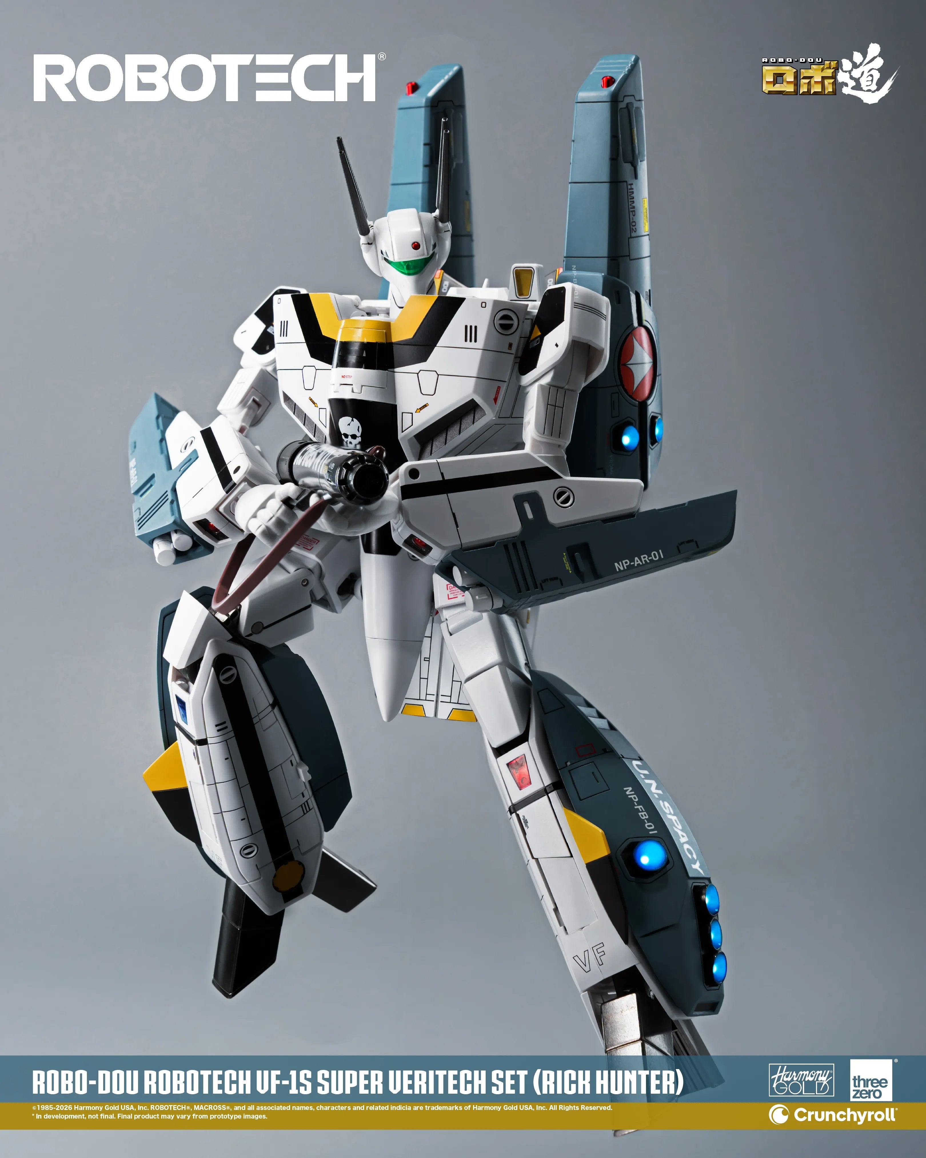 PRE-ORDER threezero - Robo-Dou - Robotech - VF-1S Super Veritech Set: Rick Hunter