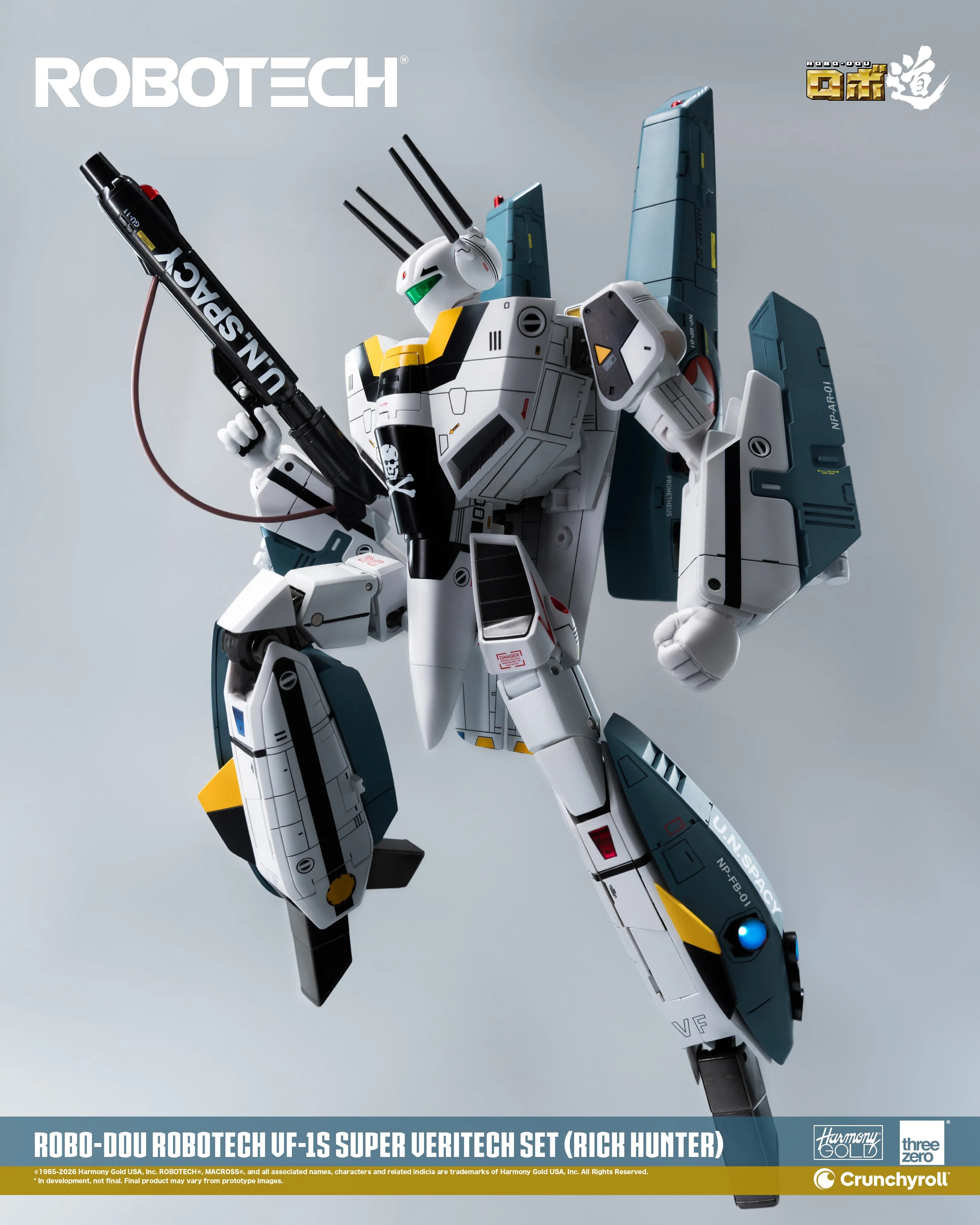 PRE-ORDER threezero - Robo-Dou - Robotech - VF-1S Super Veritech Set: Rick Hunter