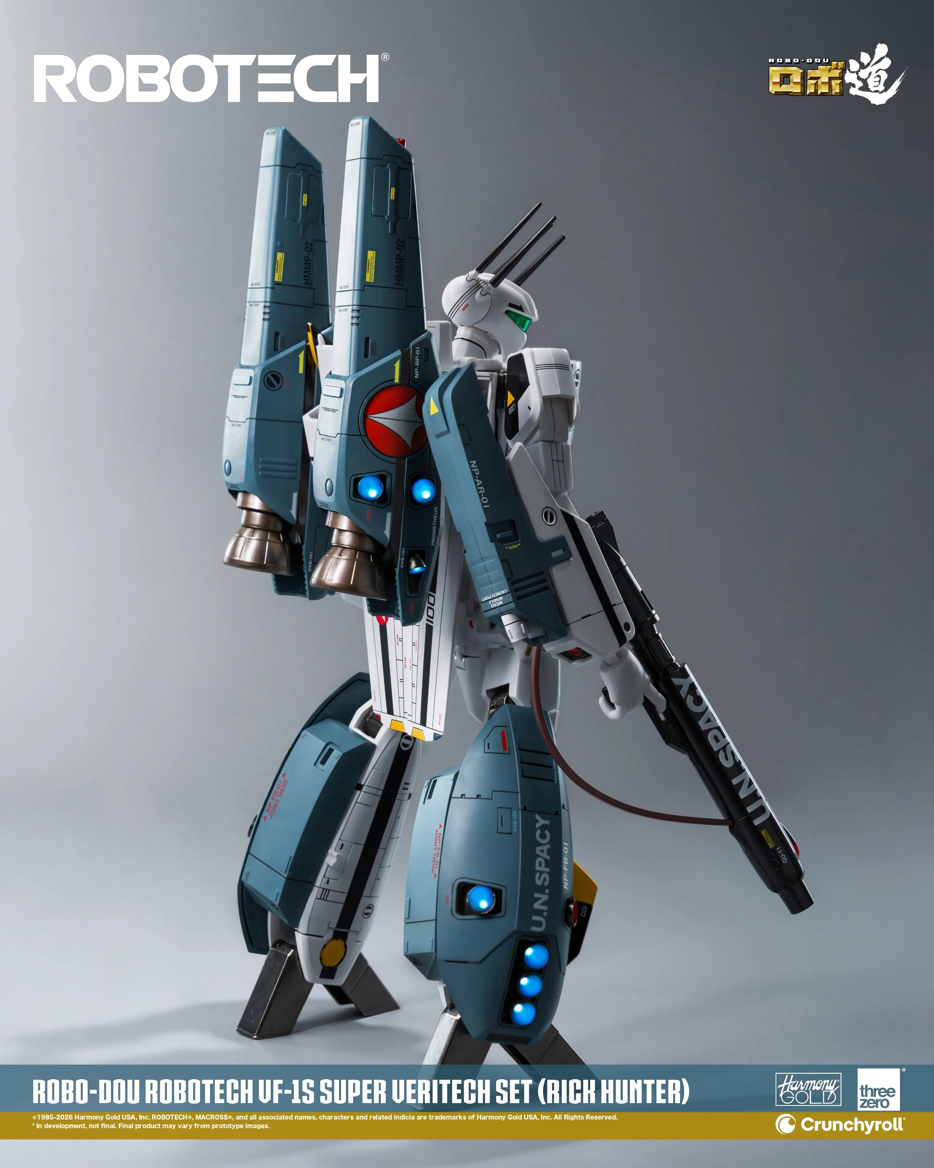 PRE-ORDER threezero - Robo-Dou - Robotech - VF-1S Super Veritech Set: Rick Hunter