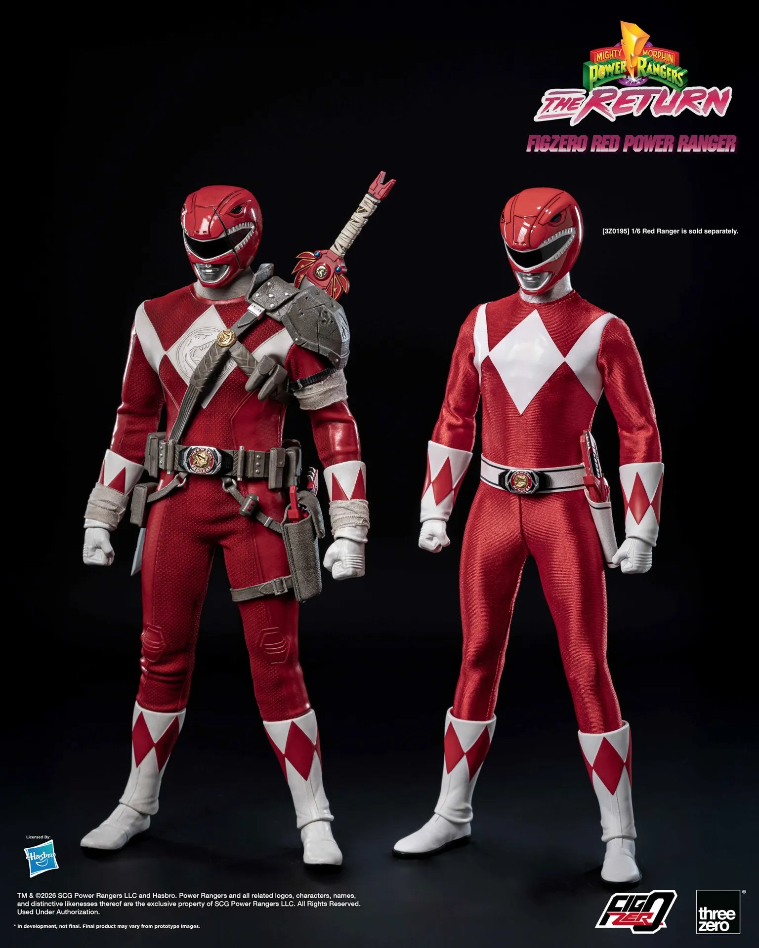 PRE-ORDER threezero - FigZero - Mighty Morphin Power Rangers: The Return - Red Power Ranger 1/6