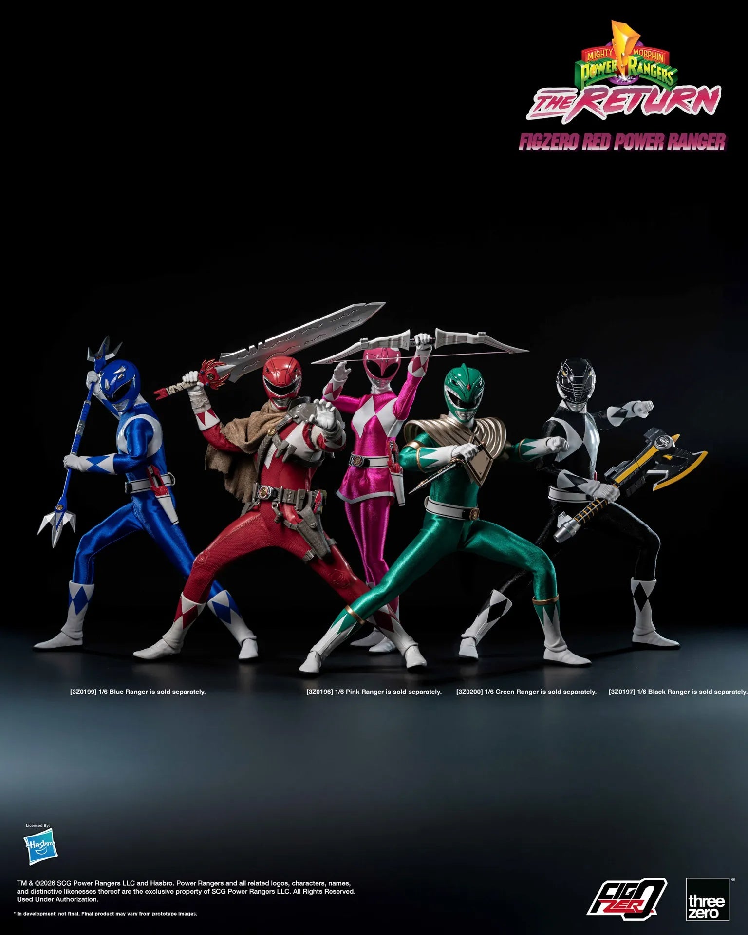 PRE-ORDER threezero - FigZero - Mighty Morphin Power Rangers: The Return - Red Power Ranger 1/6