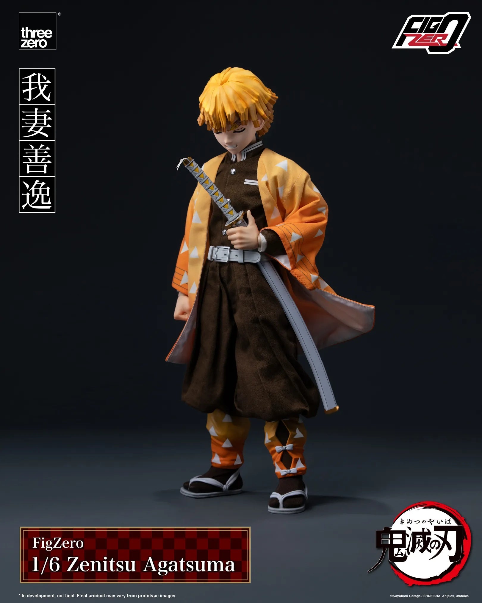 PRE-ORDER threezero - FigZero - Demon Slayer: Kimetsu no Yaiba - Zenitsu Agatsuma 1/6