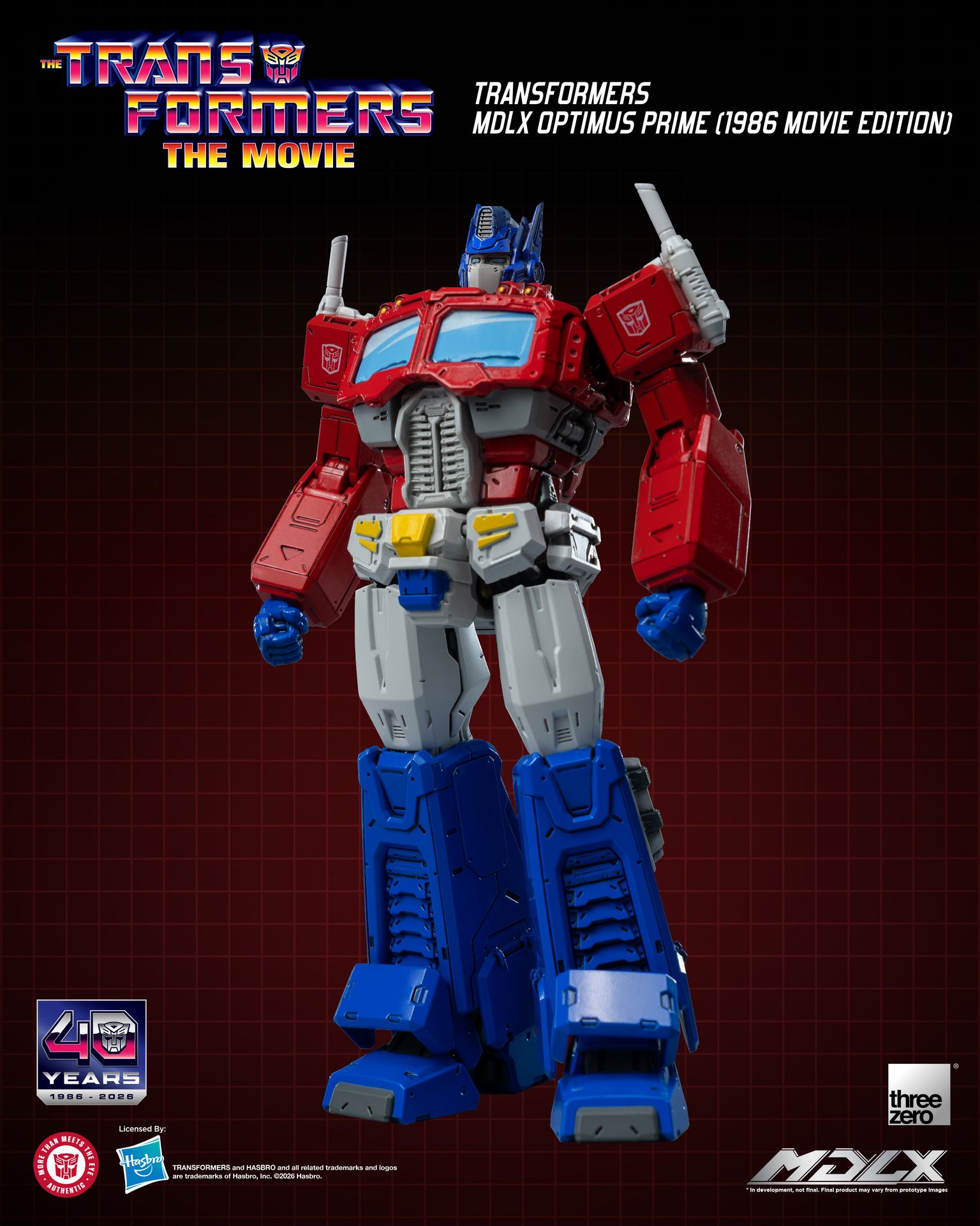 PRE-ORDER threezero - MDLX - Transformers - Optimus Prime: 1986 Movie Edition