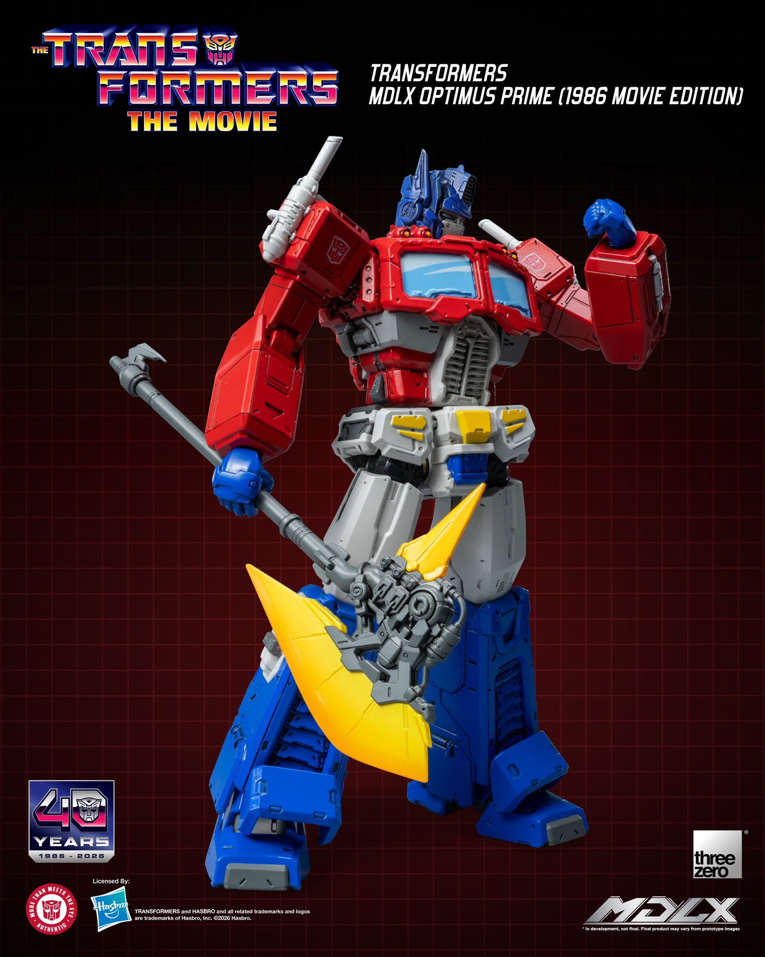 PRE-ORDER threezero - MDLX - Transformers - Optimus Prime: 1986 Movie Edition